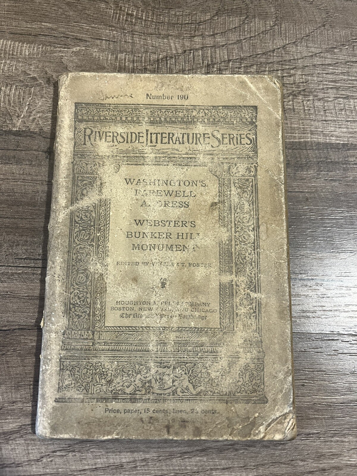 Riverside Literature Series 190 Washington’s Farewell