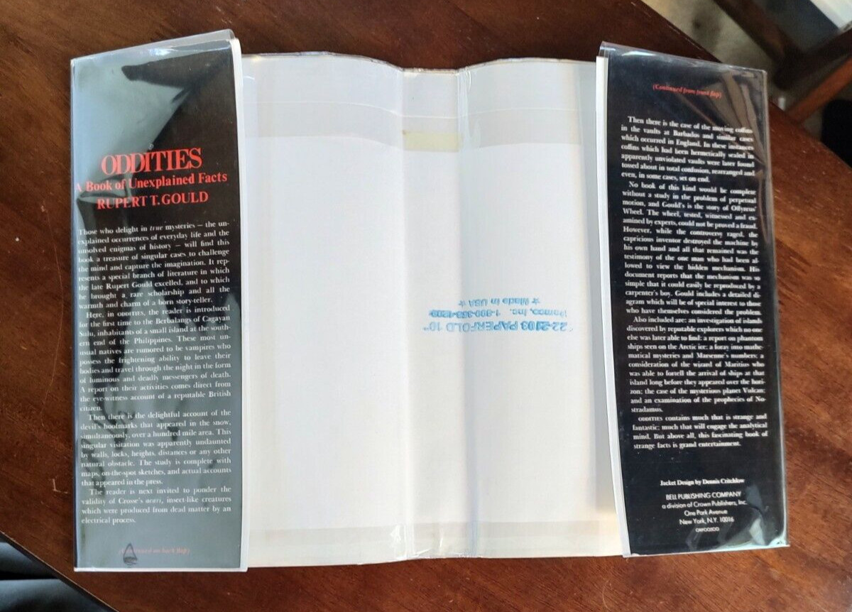 Oddities, Unexplained Facts, 1965 3rd Edition, by Rupert T. Gould, Very Clean!