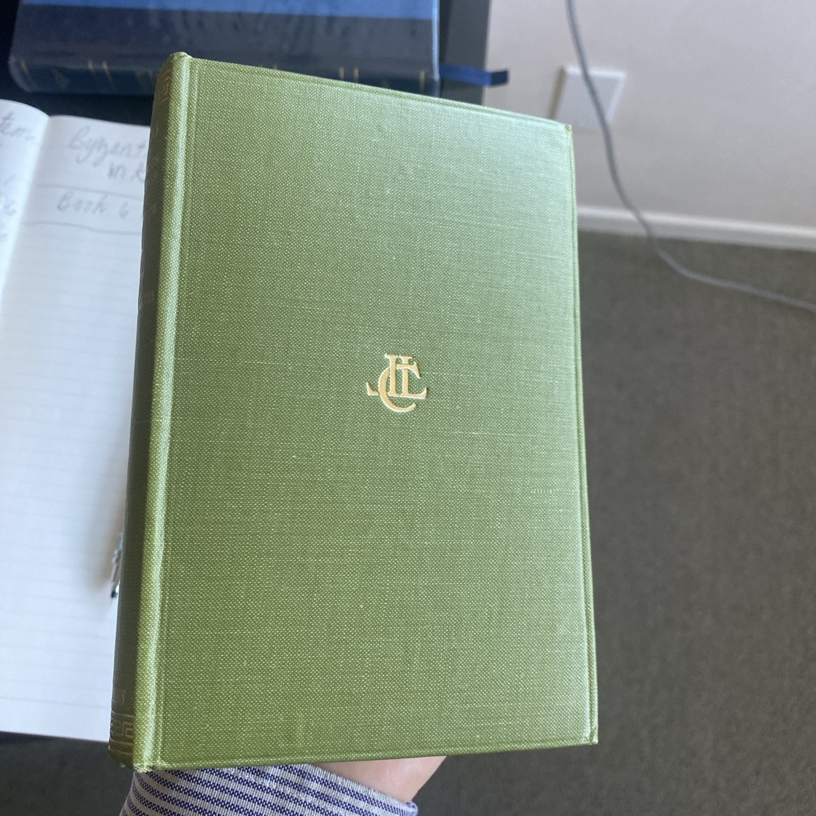 Loeb Classical Library, 10 copies: Plato, Aeschylus, Aristotle, and Demosthenes
