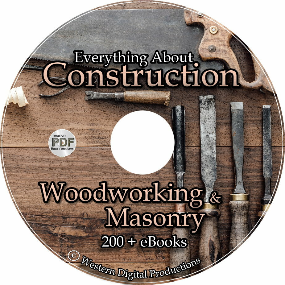 200+ eBooks Carpentry Masonry Cabinet Wood Work Furniture Restoration Manual