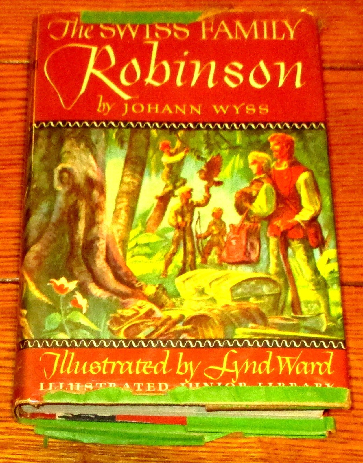 1949 The Swiss Family Robinson by Johann Wyss illustrated H/C D/J 377 Pages