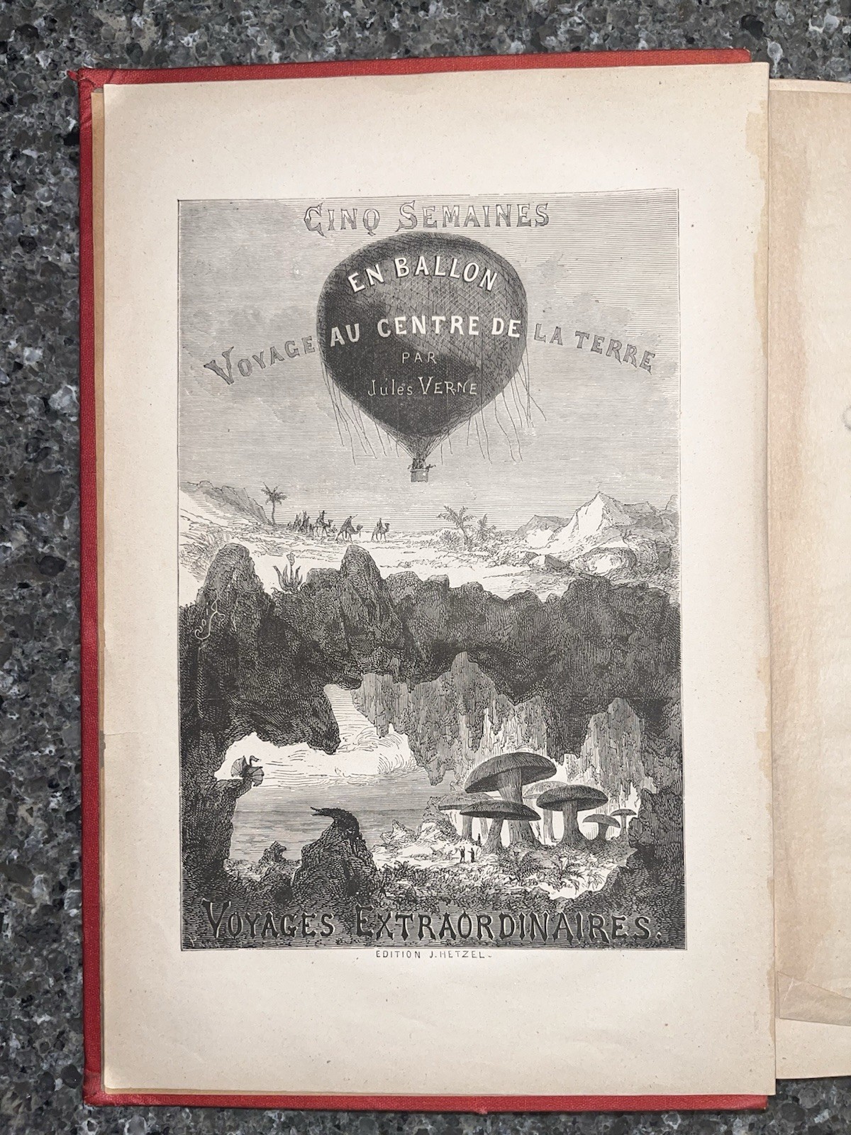 Jules Verne Edition Hetzel Five Weeks In A Balloon Jules Verne Initials