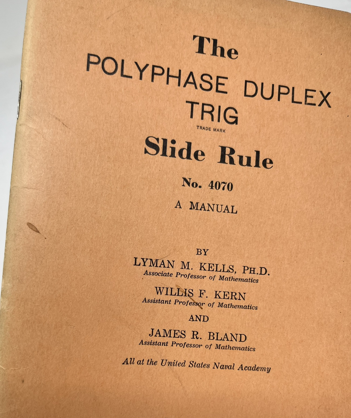 1939 The POLYPHASE DUPLEX TRIG Slide Rule Manual Vintage Keuffel & Esser Book