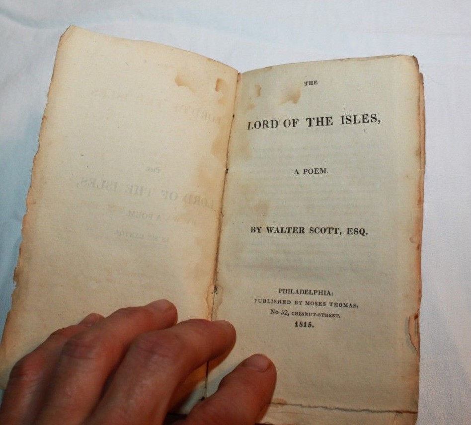 Antique book – 1815 Lord of the Isles WALTER SCOTT poems in six cantos l