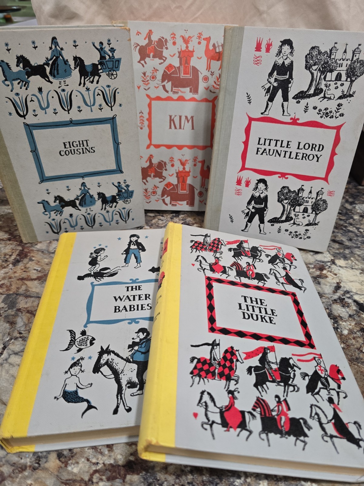 Vintage 1950s Junior Deluxe Edition Books Lot of 5 HC Children’s Classics