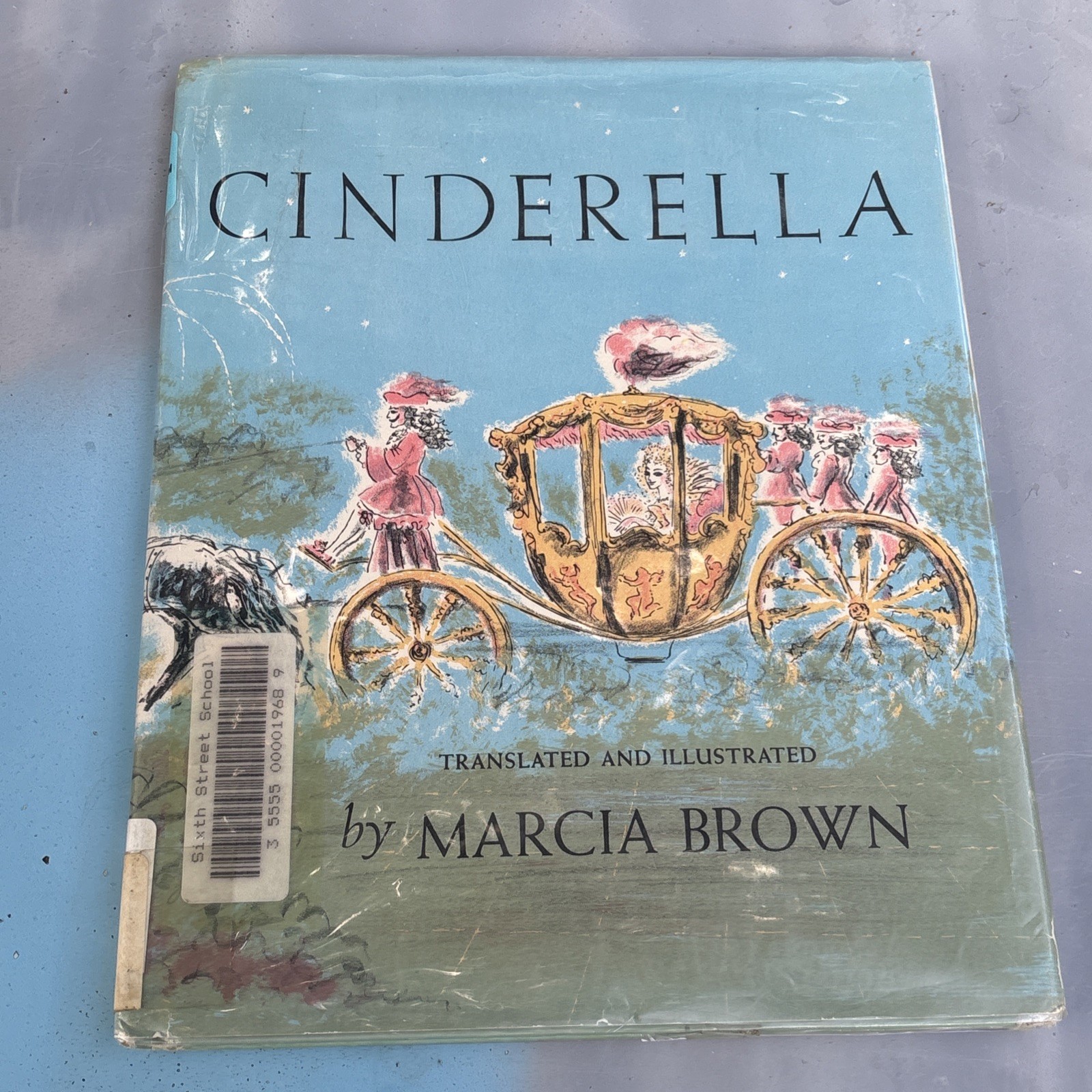 CINDERELLA Hardback Book Dust Cover by Marcia Brown 1954