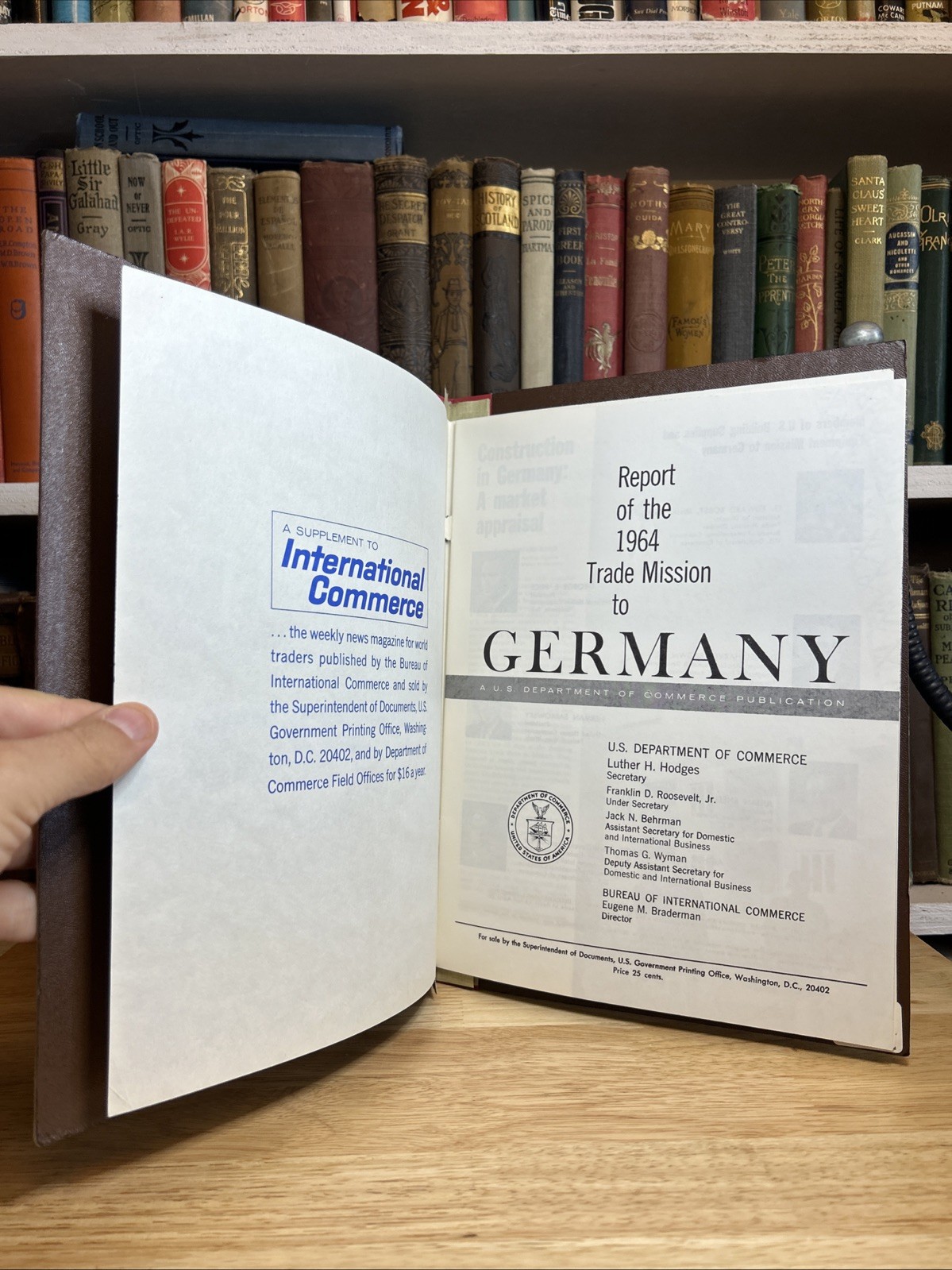 Report of the 1964 Trade Mission to Germany Export To Germany Supplement PB