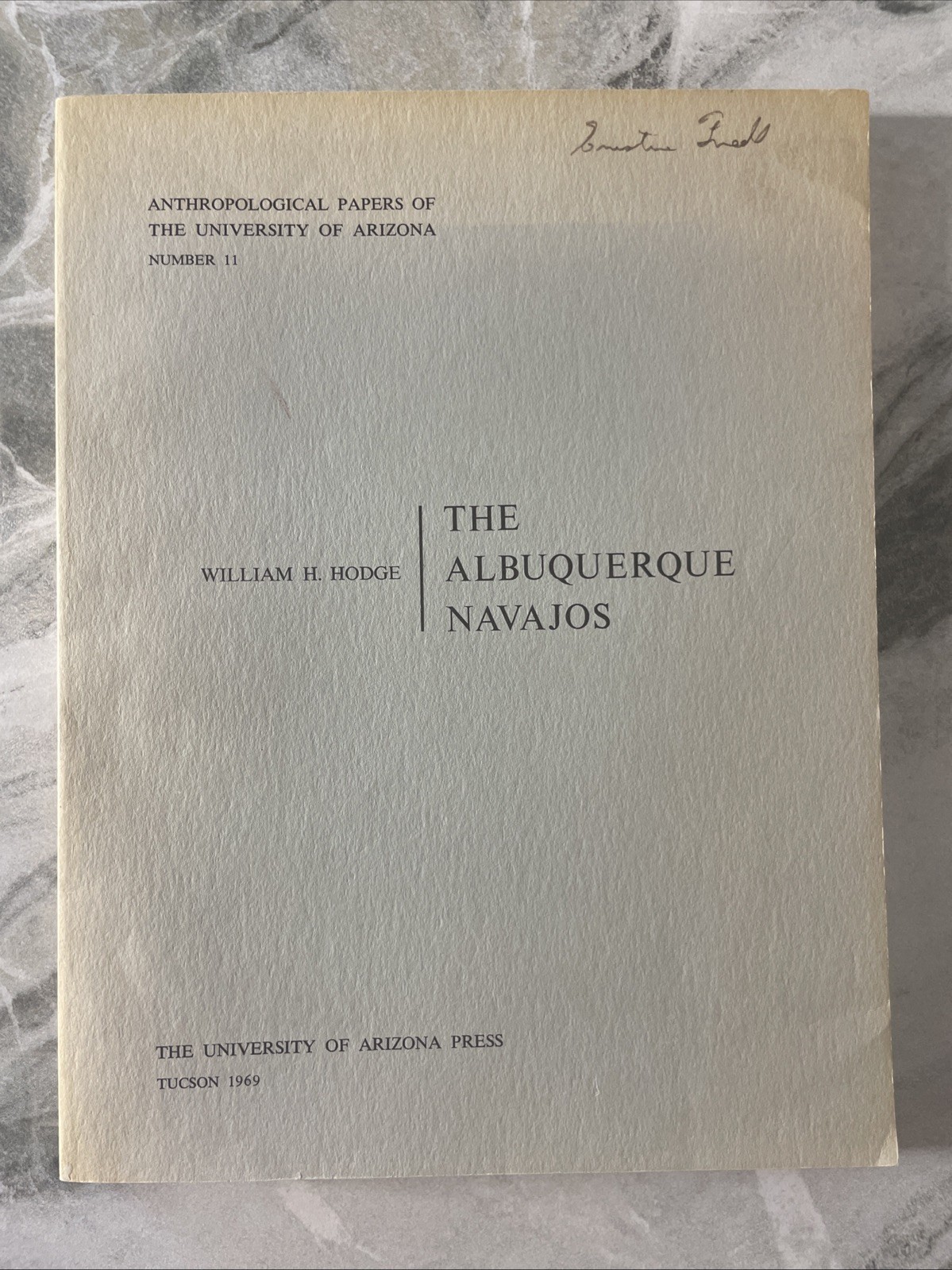 William H Hodge Albuquerque Navajos Anthropological Papers 1st Edition 1969