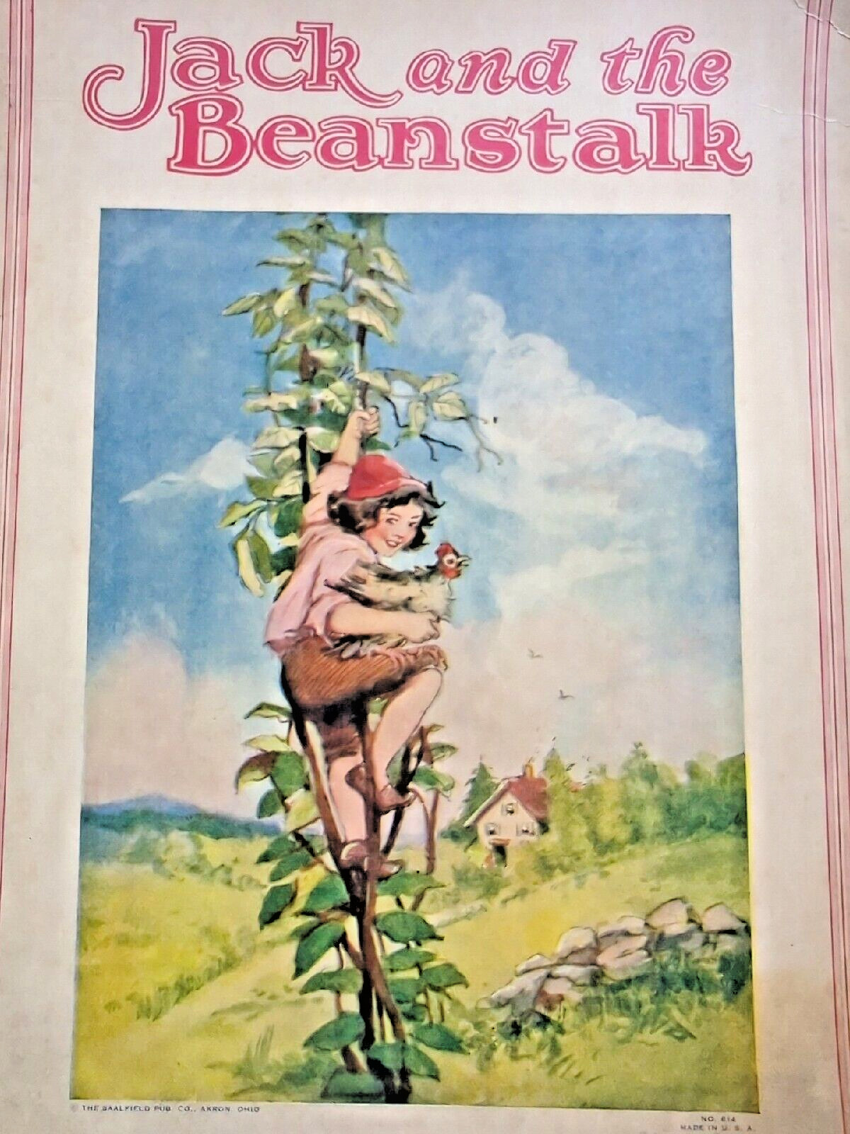 Vtg Jack and the Beanstalk #614 Saalfield Publishing Art by Frances Brundage