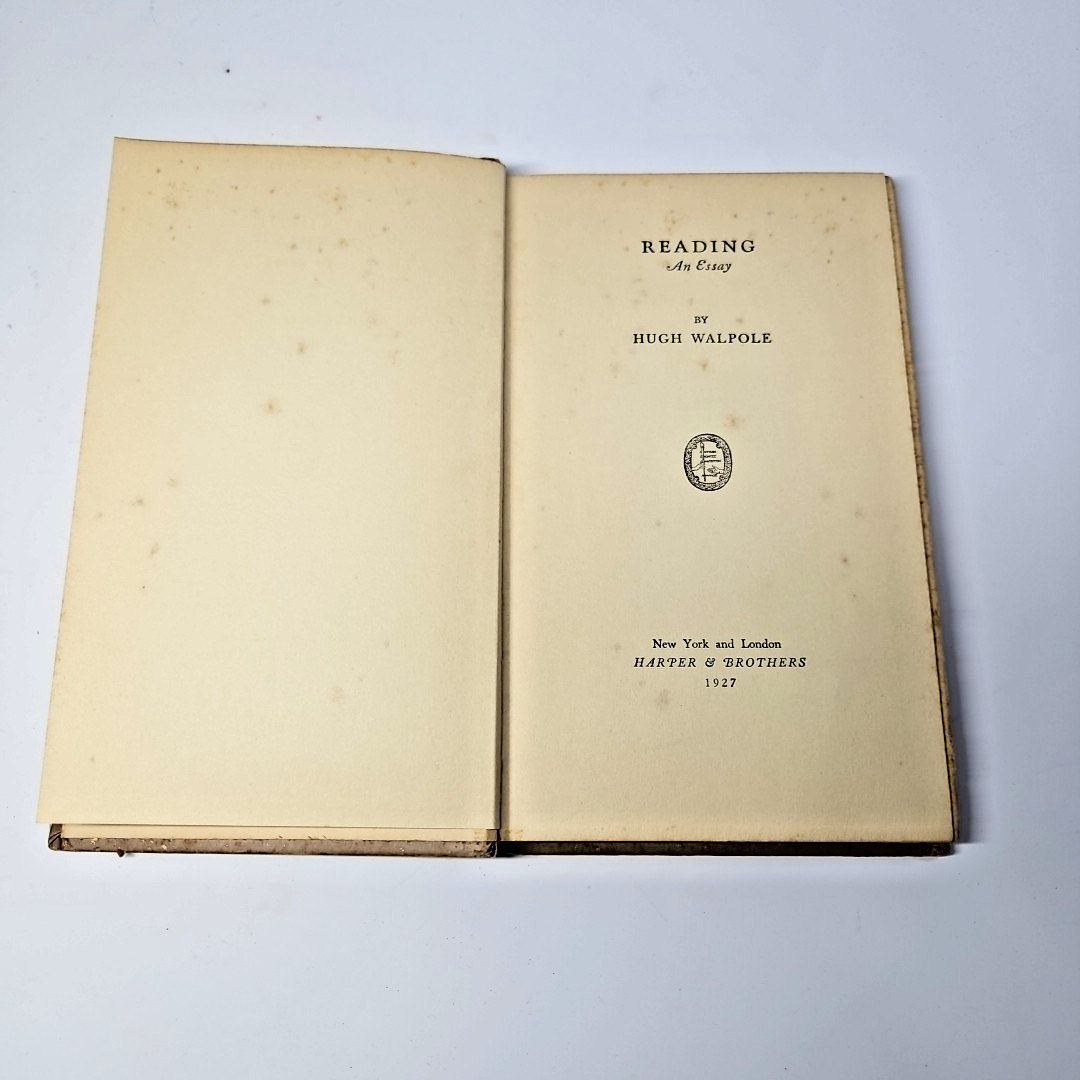 Reading An Essay – Hugh Walpole – 1927