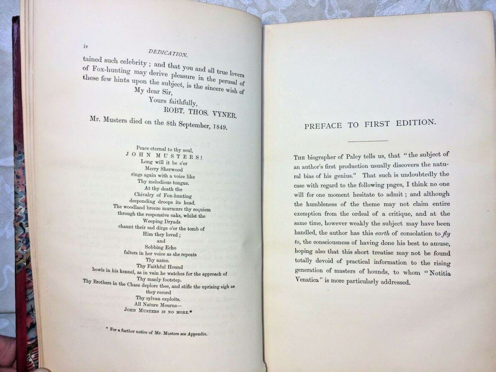 Notitia Venatica: A Treatise on Fox-Hunting by Robert Vyner Publ John Hotten