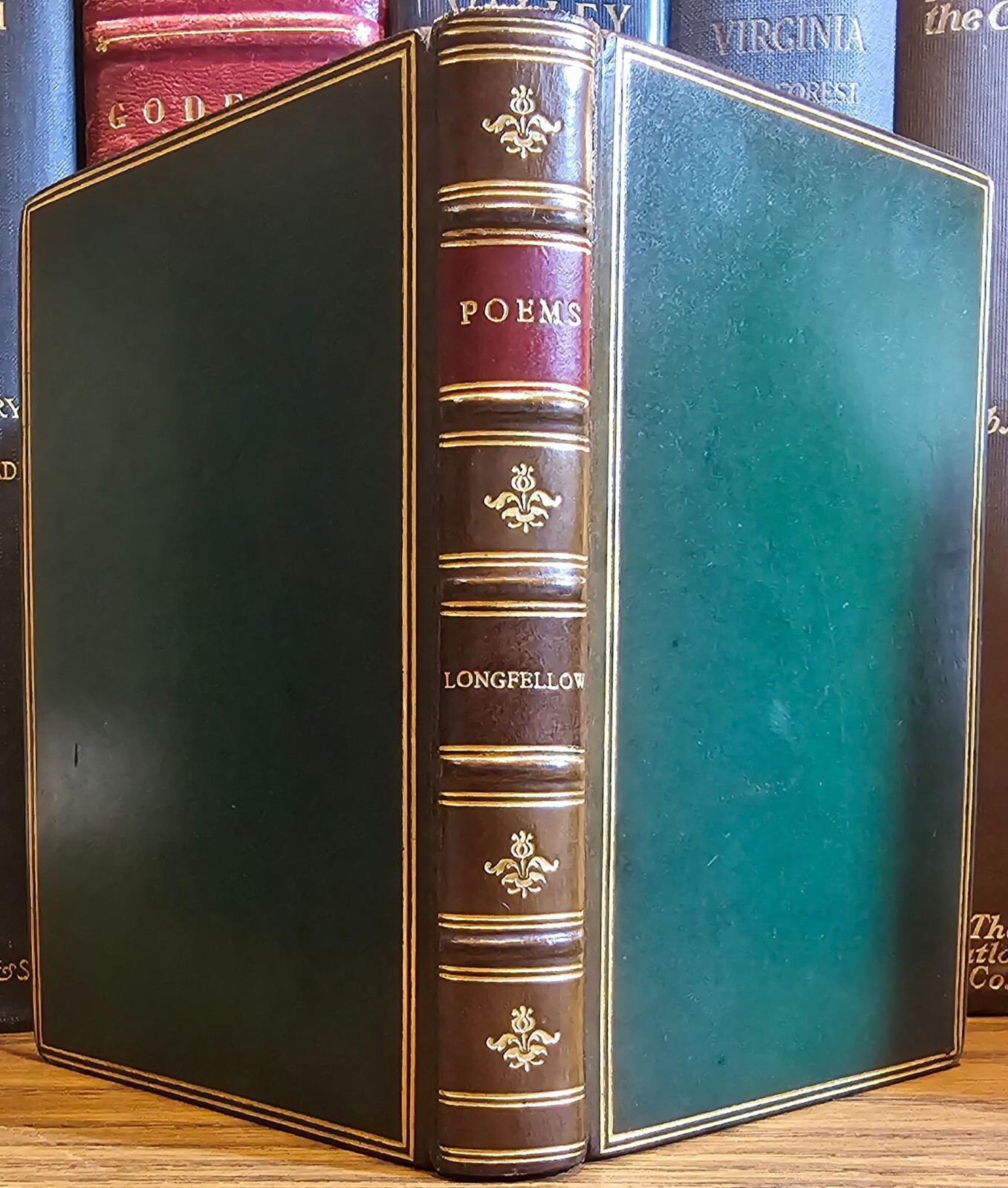[Fine Binding] Longfellow, Henry Wadsworth, POEMS. Beautiful Riviere Binding