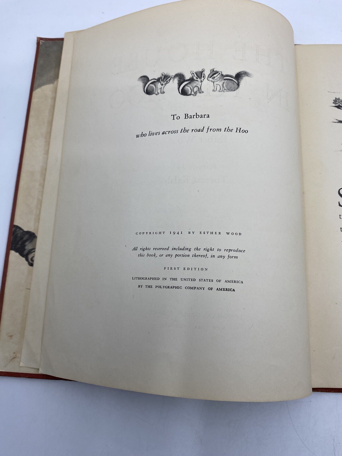 THE HOUSE IN THE HOO Esther Wood, Theresa Kalab HC First Edition (stated) 1941