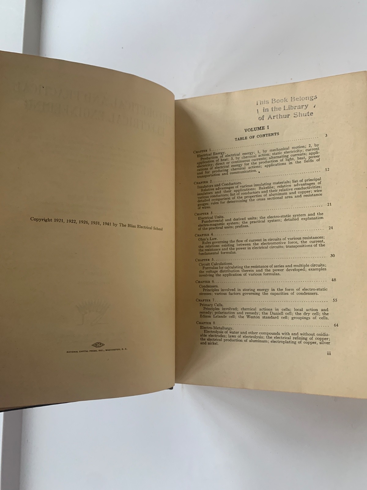 Theoretical and Practical Electrical Engineering volume 1 by Louis Denton Bliss.