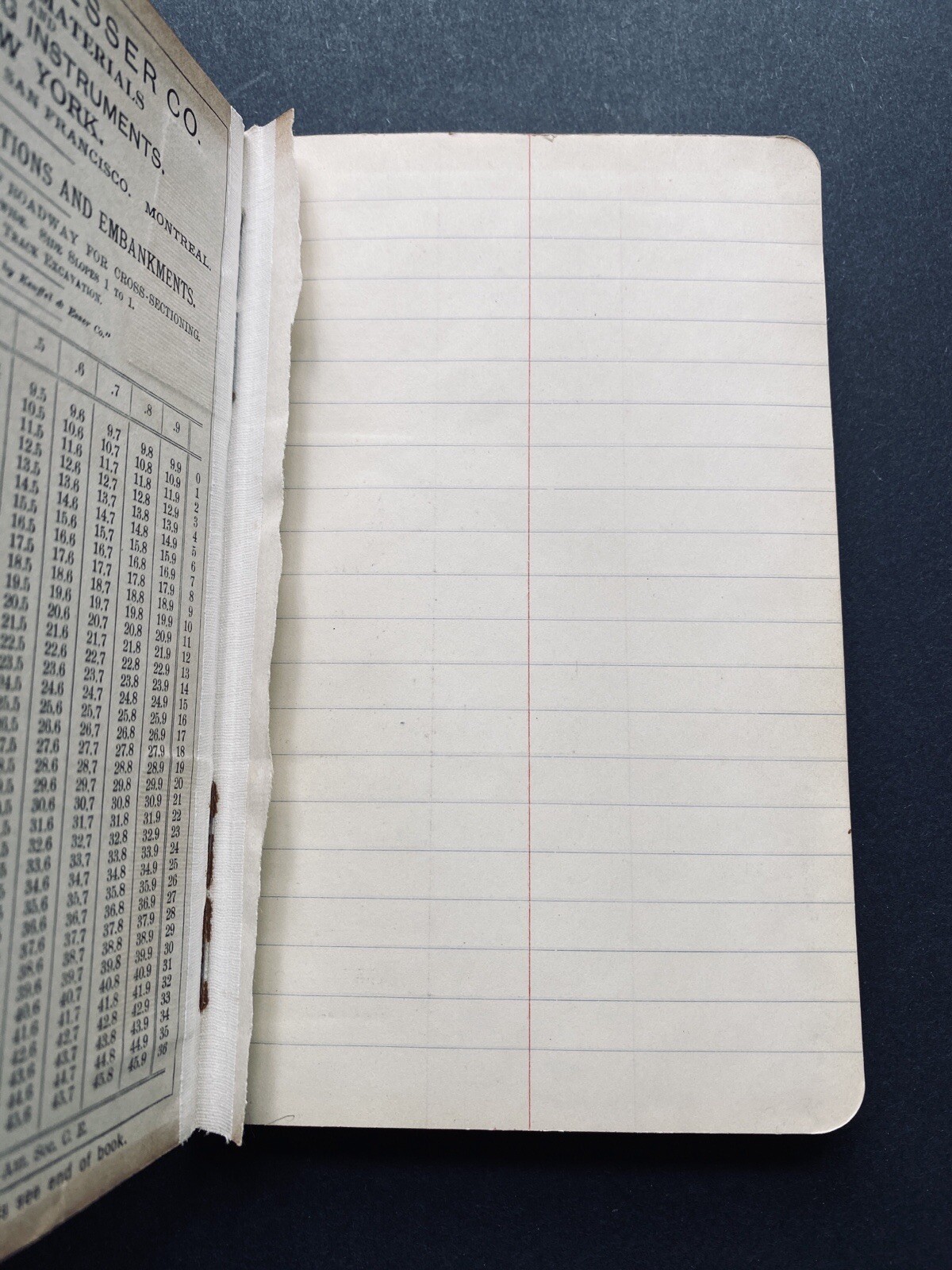 Rare – Early 1900s – Mining Transit Book 365 – Antique Notebook