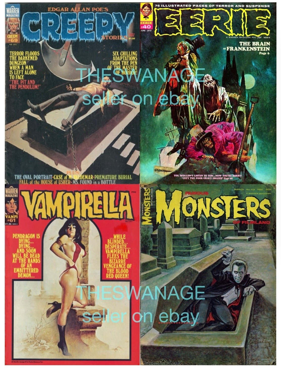 CREEPY, EERIE, VAMPIRELLA MAGAZINES FULL RUNS (400+ issues!) + EXTRAS on USB