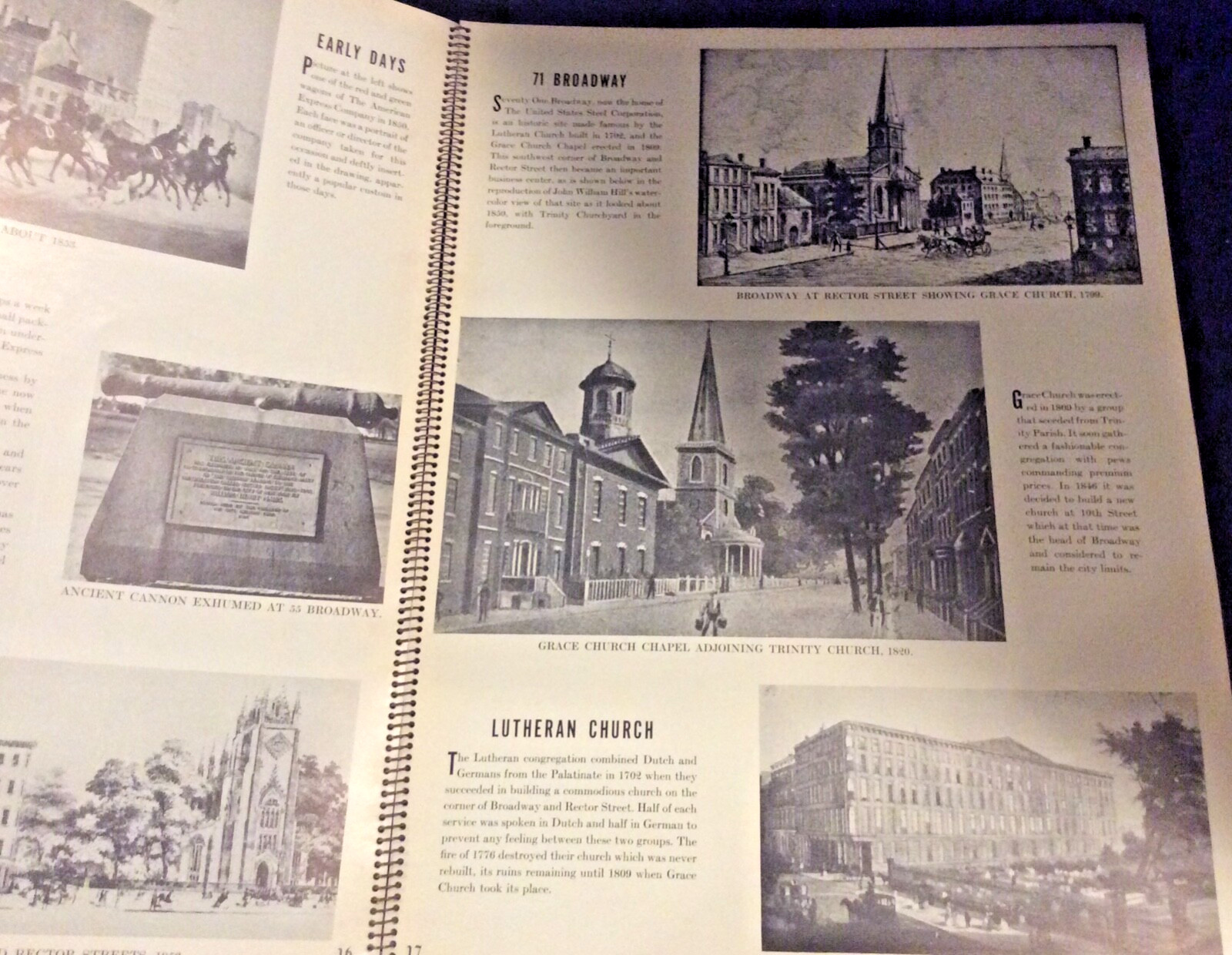 Streets Of Old New York Historical Picture Book Gardner Osborn 1939 Softcover