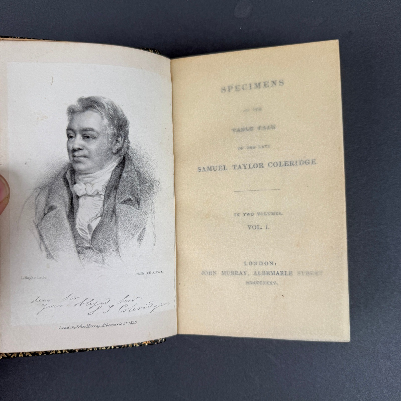 Antique William Pickering Coleridge Shakespeare Books Set 3 Vol Leather 1849