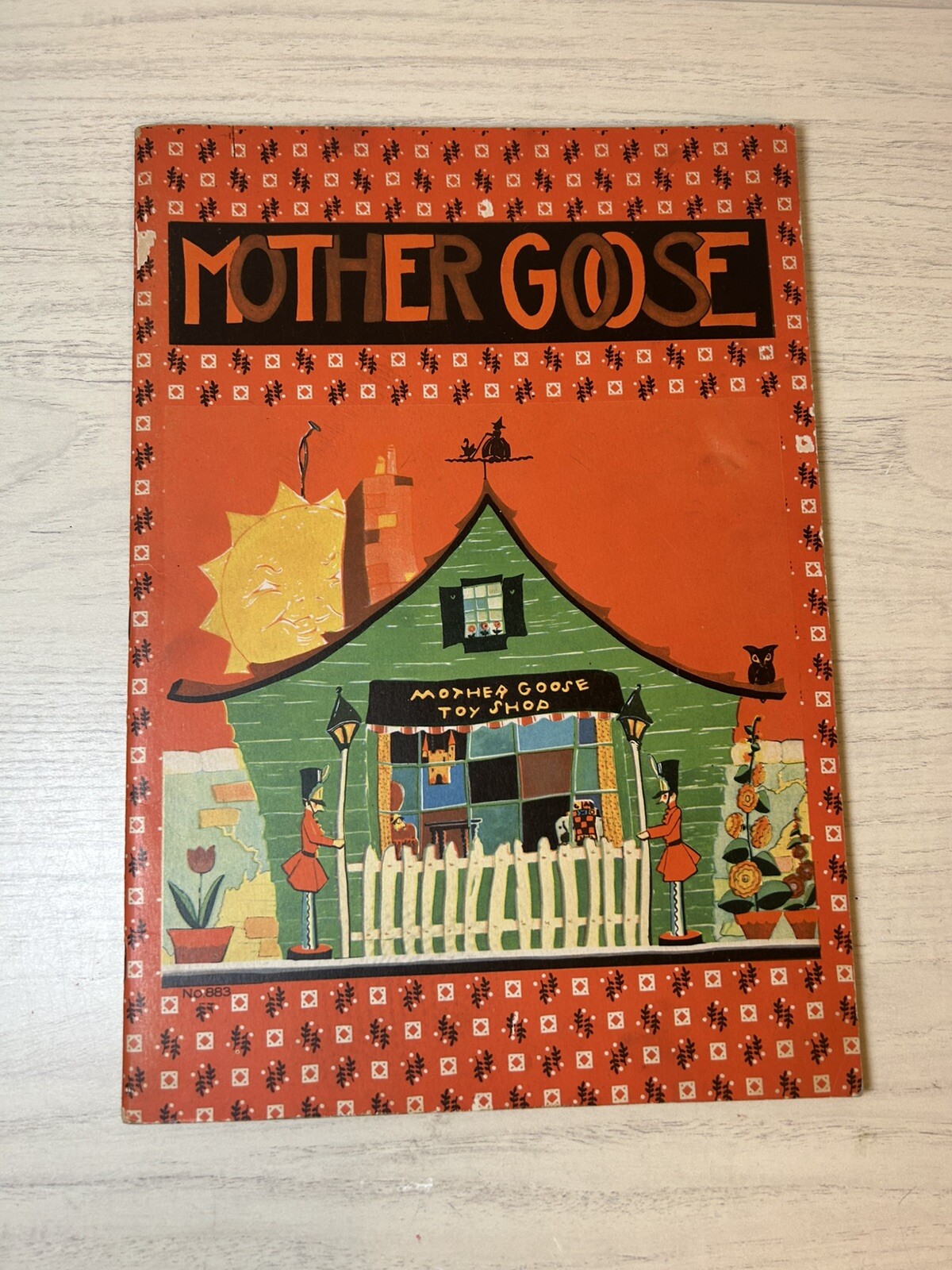 Rare 1932 MOTHER GOOSE TOY SHOP illustrated by Fern & Frank Bisel Peat Art Deco