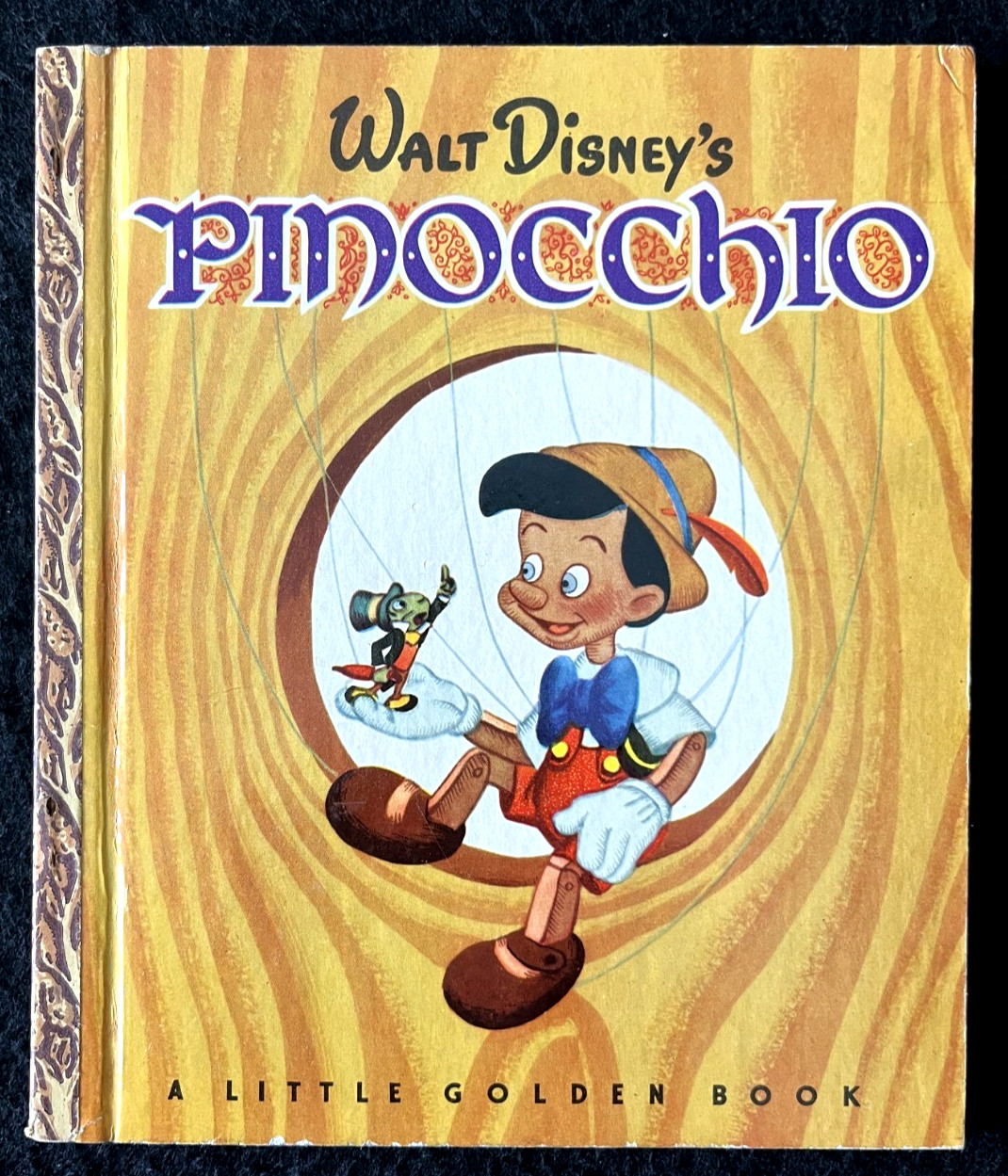 PINOCCHIO ~ scarce children’s 1st „A“ ed. Disney Little Golden Book #8, VG