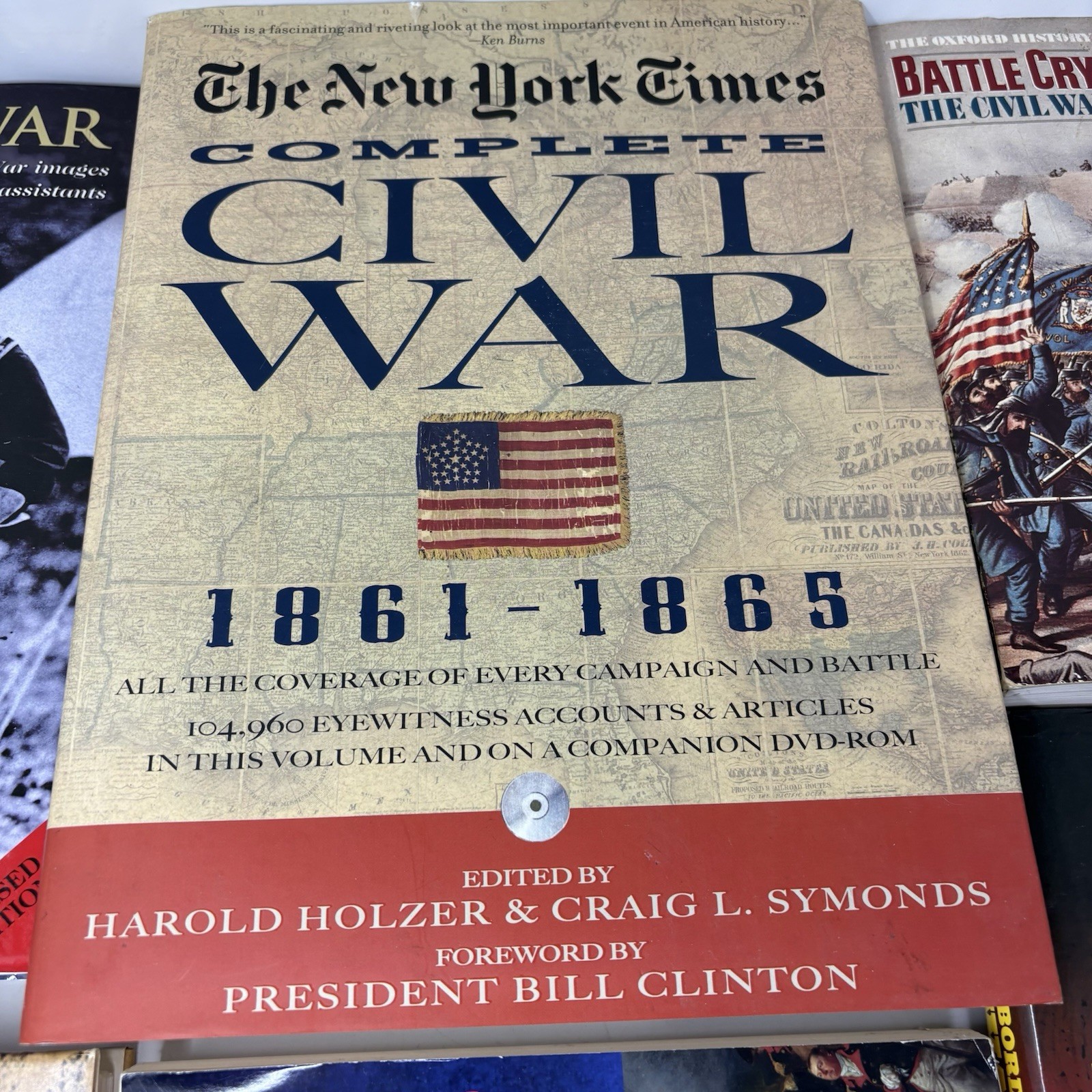 Civil War Book Lot NY Times Complete Civil War Battle Cry Freedom 1776 Bull Run