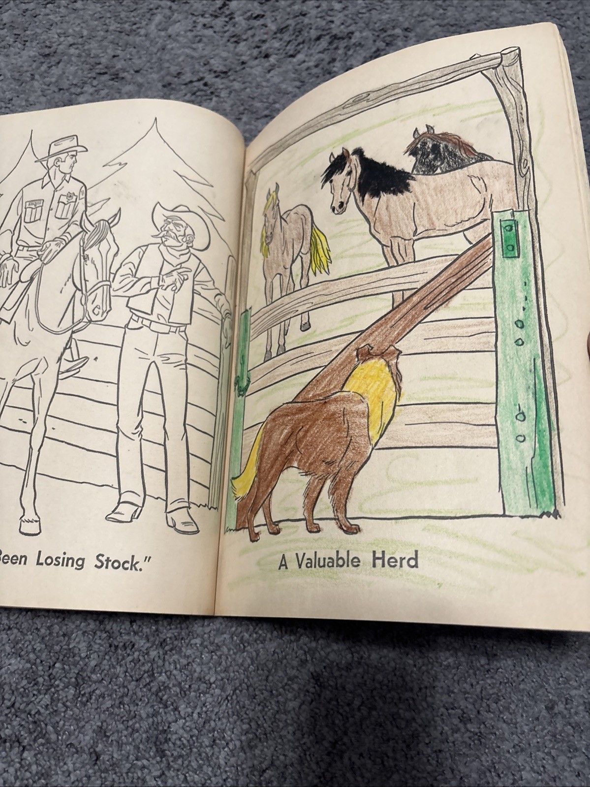 Vintage 1970 Whitman Publishing Lassie Dog Coloring Book