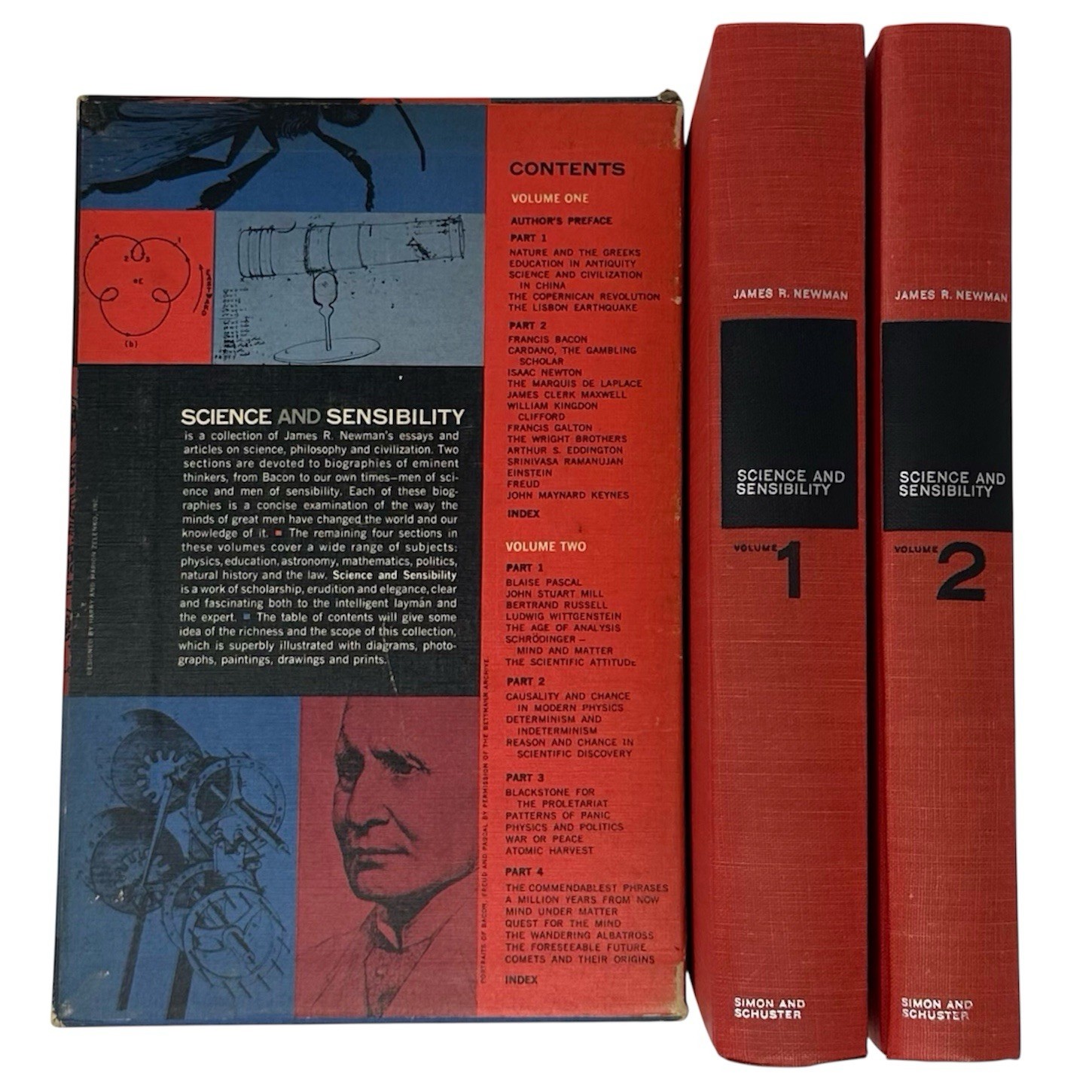 Science And Sensibility Vol 1 & 2 + Slipcase HC Books James Newman 1961 1ST PRNT