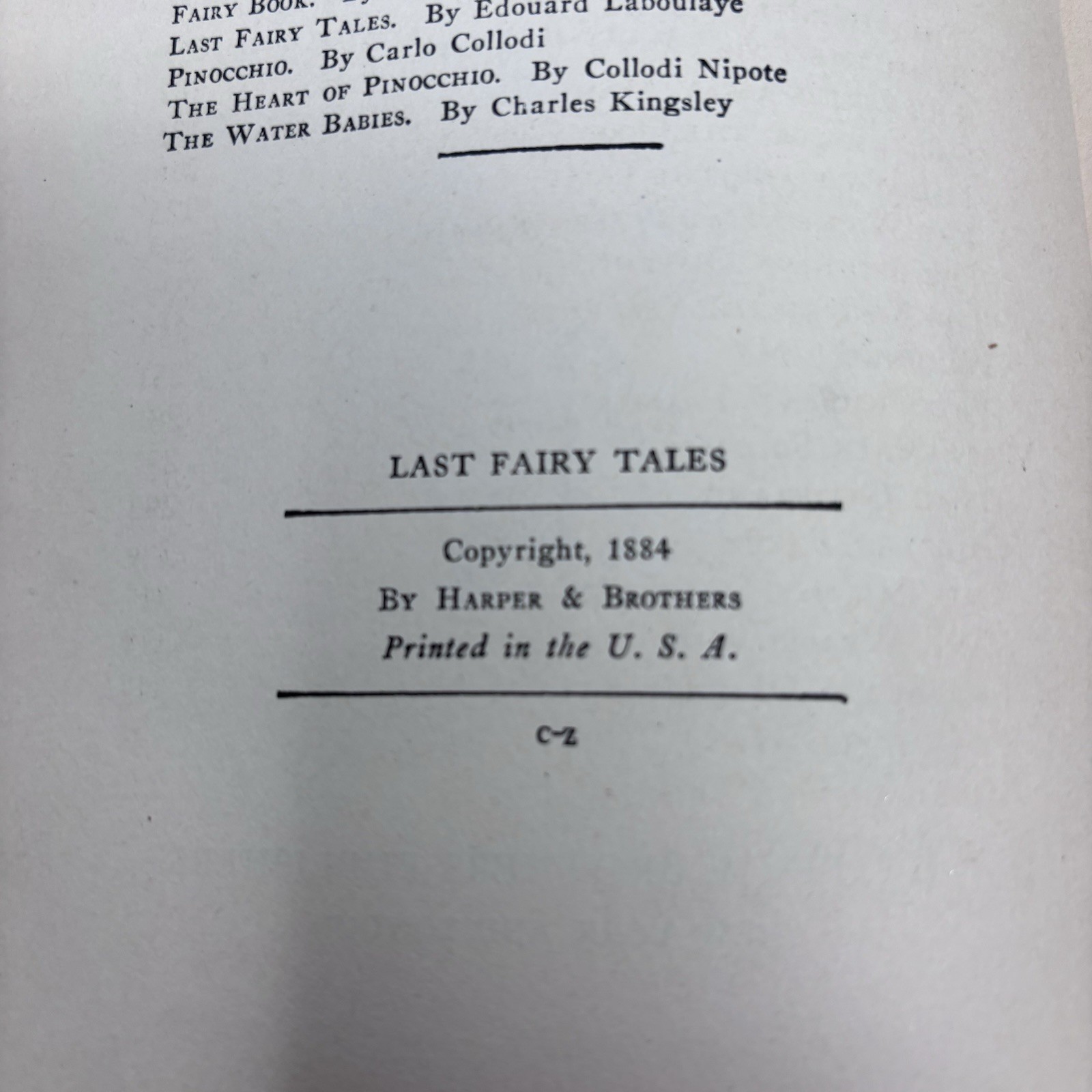 Last Fairy Tales 1884 Laboulaye Edouard Illustrated Harper & Brothers Antique