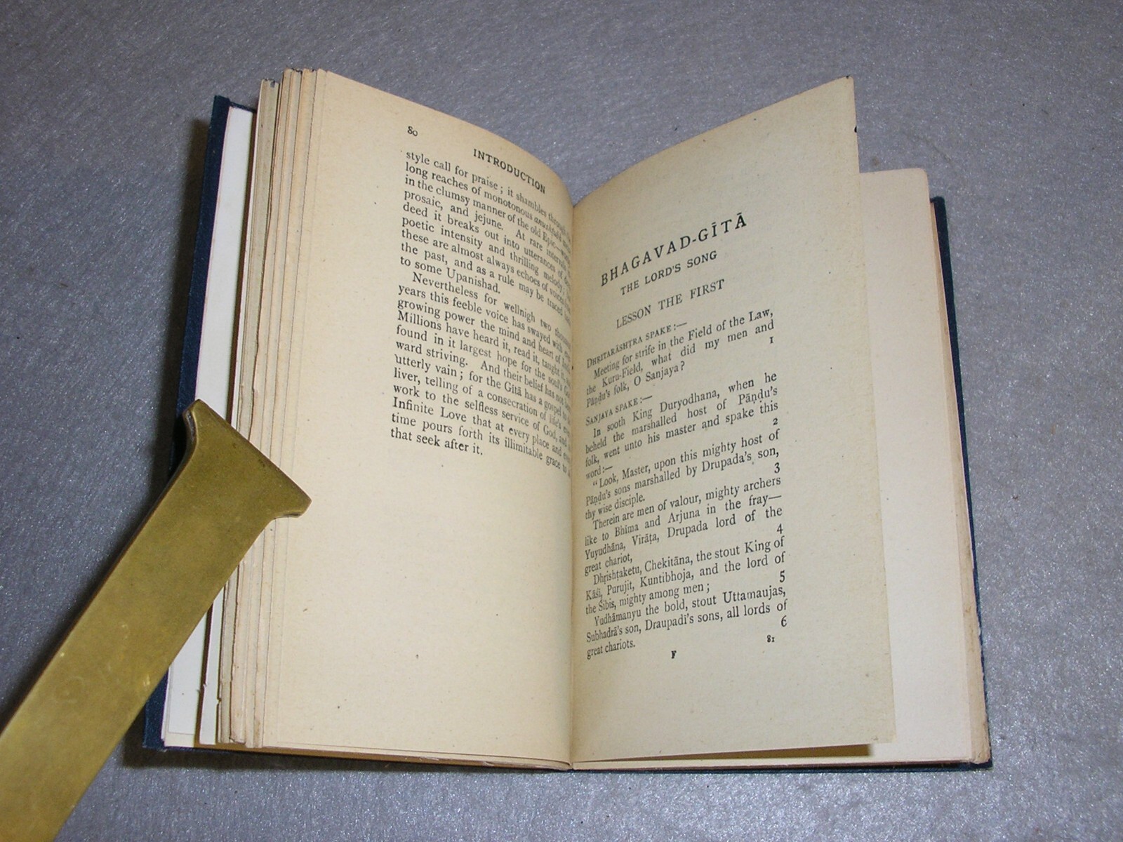 Antique Hindu Religion Book Bhagavad-Gita Barnett JM Dent Ed. w/Dust Jacket 1941