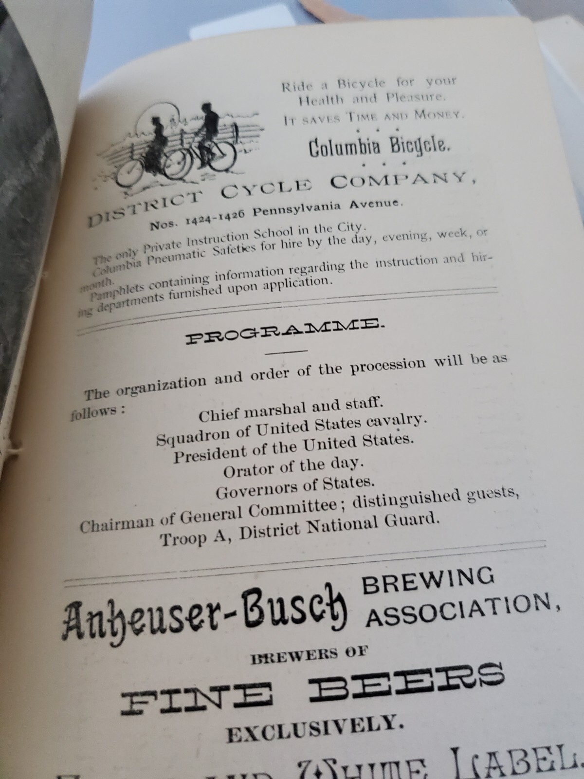 RARE: 1893 COMMEMORATIVE CENTENNIAL ANNIVERSARY BOOKLET: CAPITOL CENTENNIAL COM.