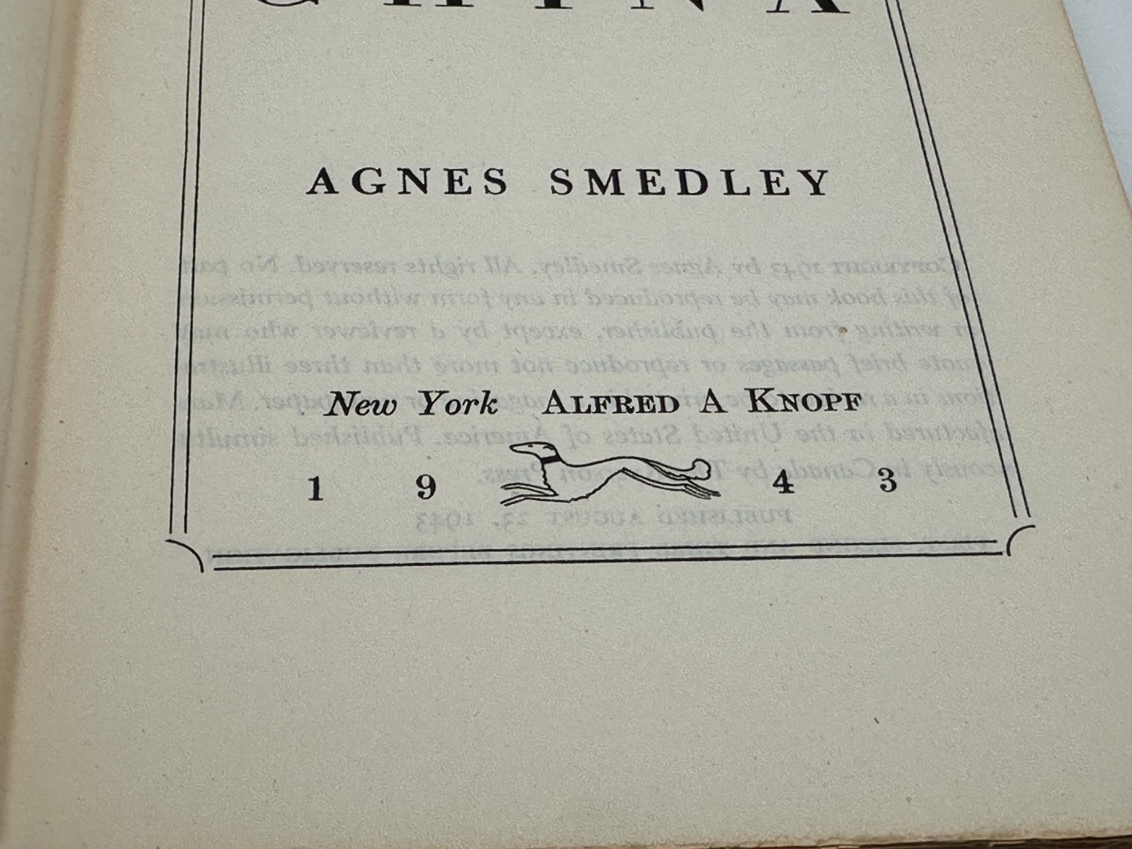 Battle Hymn Of China 1943 HC Smedley Soldier War Soviet Shanghai Book Find Club