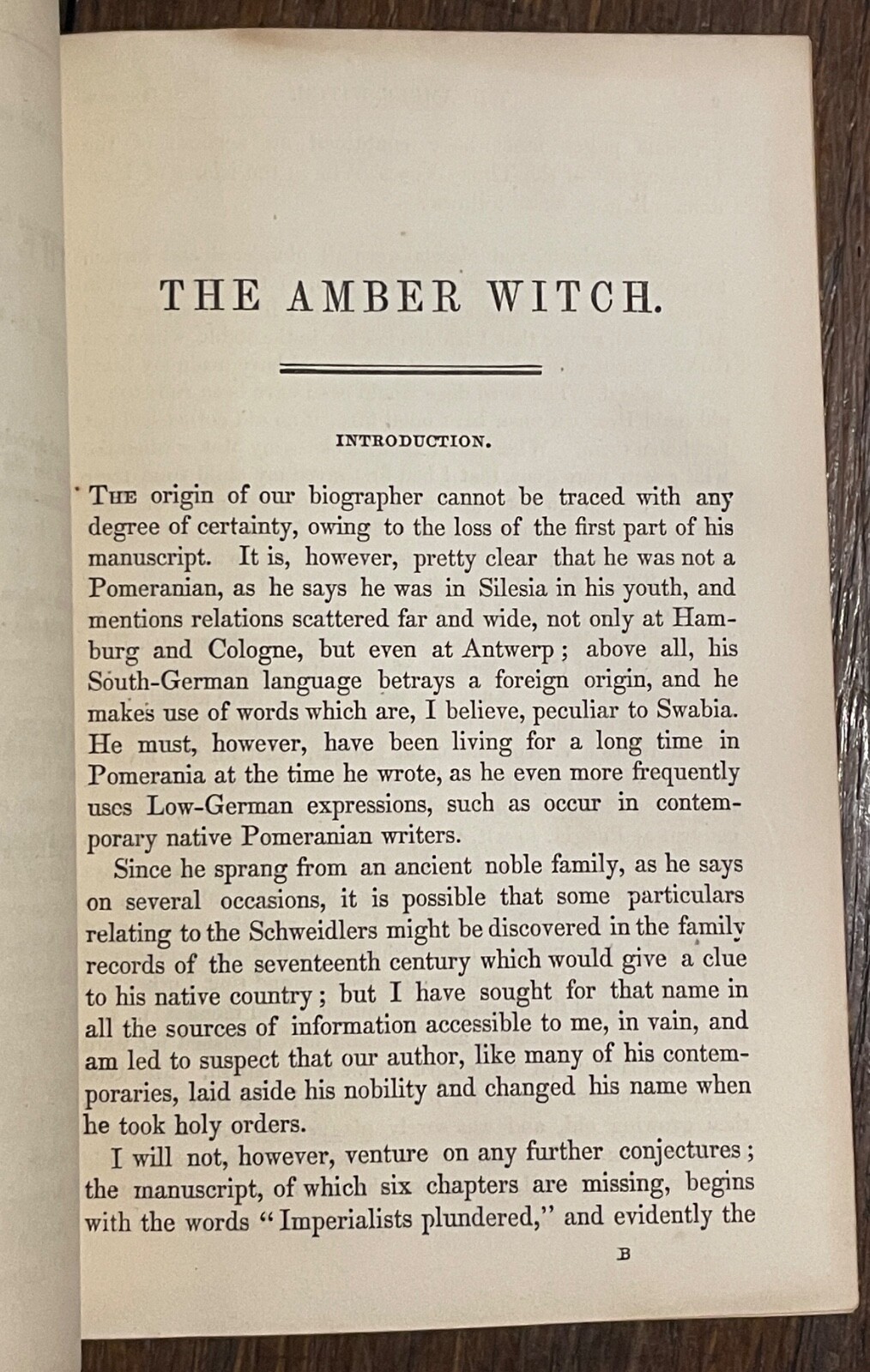 THE AMBER WITCH – 1st 1844 – WITCH TRIALS, WITCHCRAFT, SATAN, LITERARY HOAX
