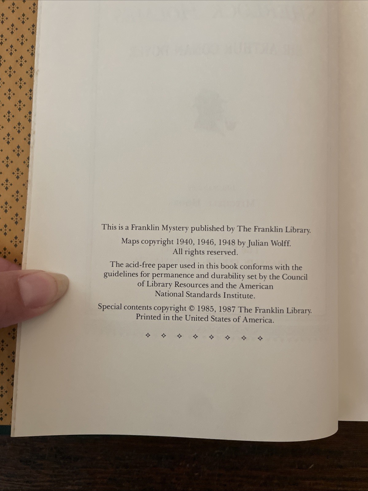 The Franklin Library of Mystery Great Cases of Sherlock Holmes 1987