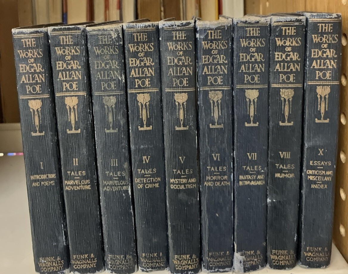 1904 Funk & Wagnalls Commemorative Edition Edgar Allan Poe (Lot of 9 Hardcovers)