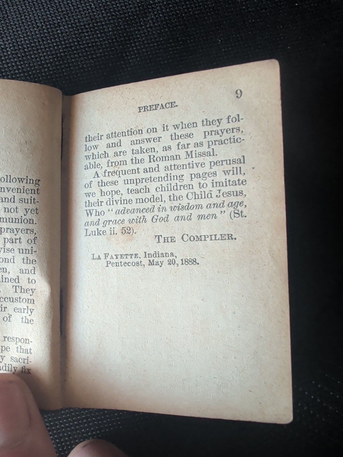 Antique Manna Instructions & Prayers For Catholics 1888 Mini Book