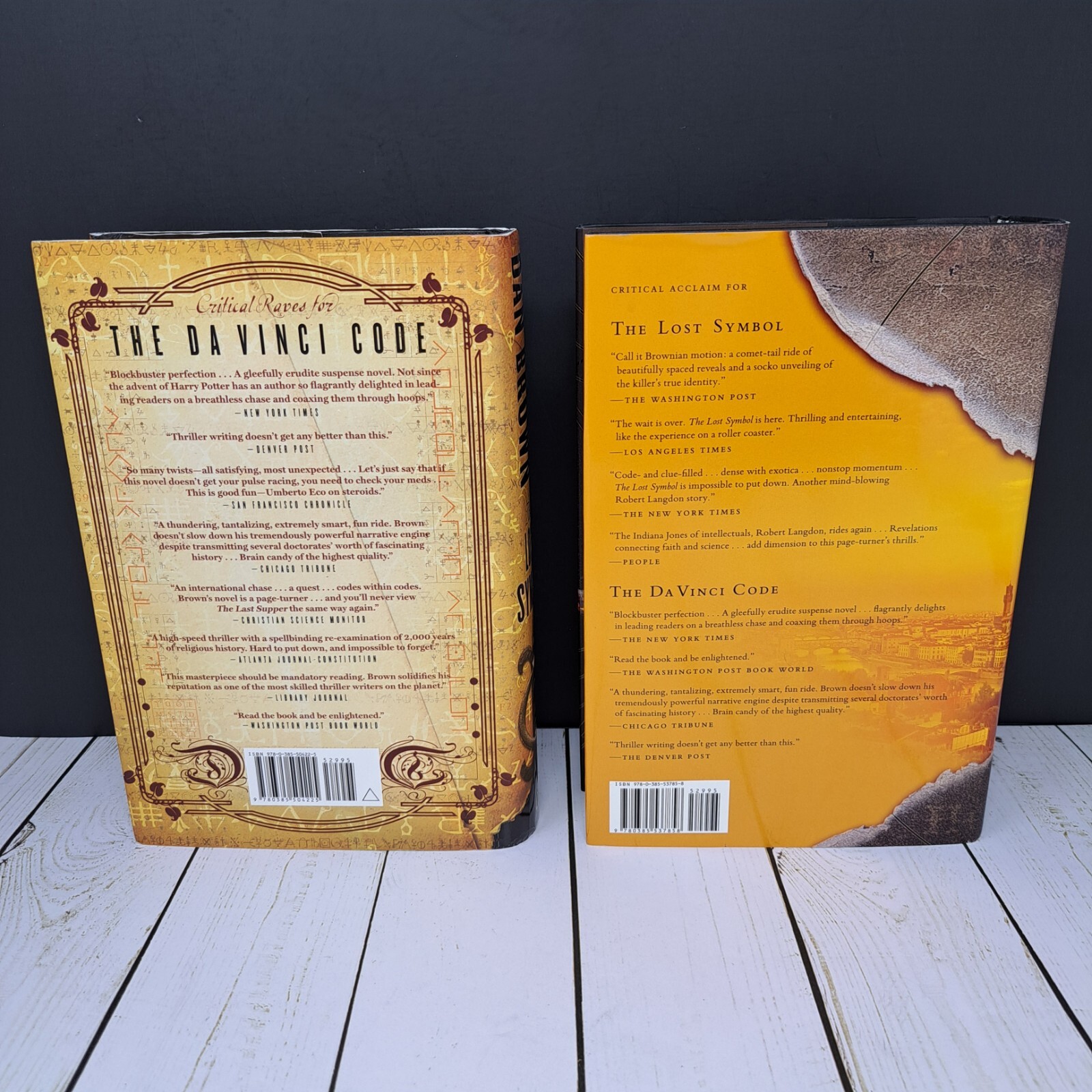 (2) Dan Brown First Edition Books Inferno & Lost Symbol Hardcover w/ Dust Cover