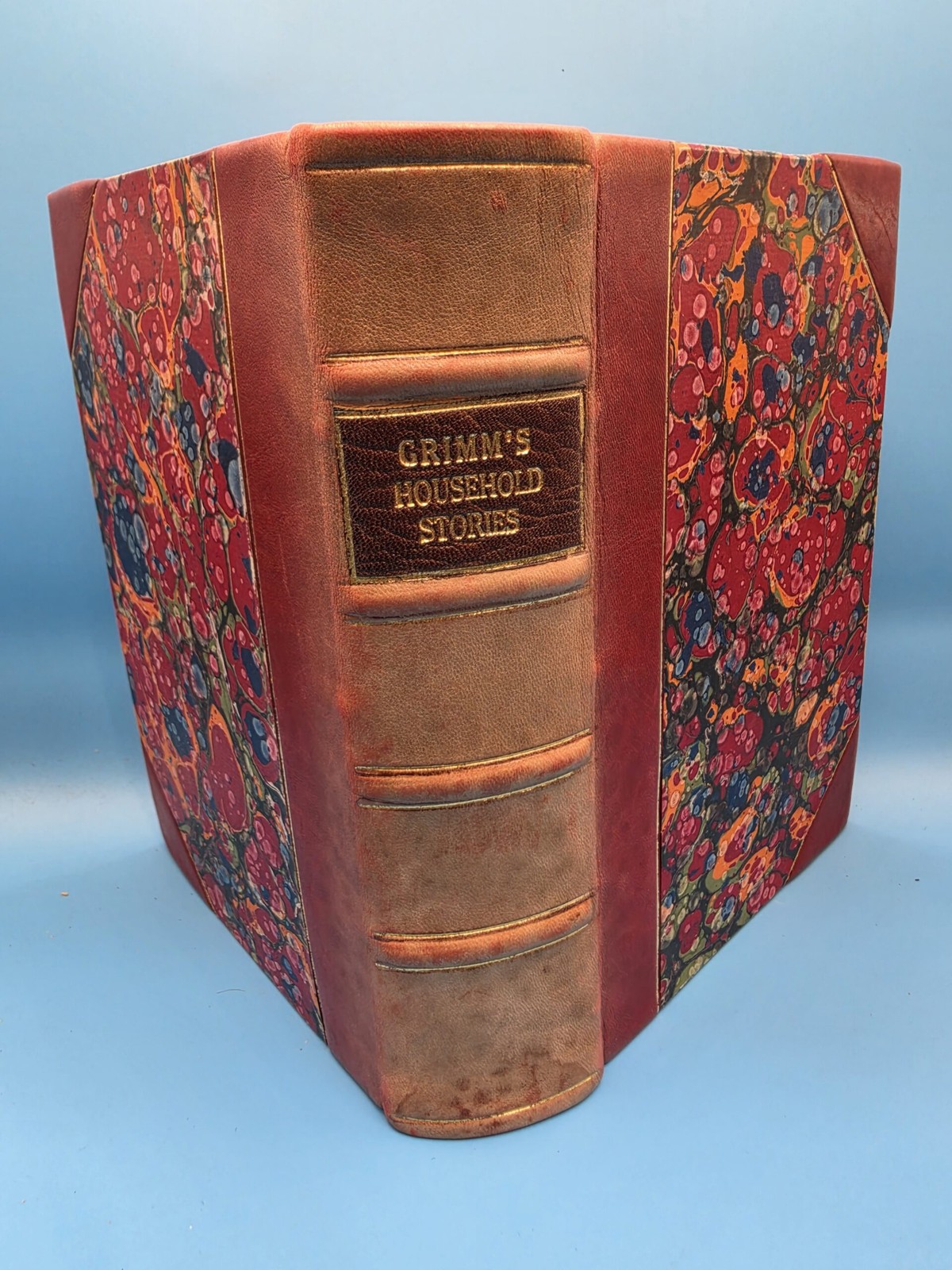 Household Stories collected by the Brothers Grimm – Custom Leather Binding 1866