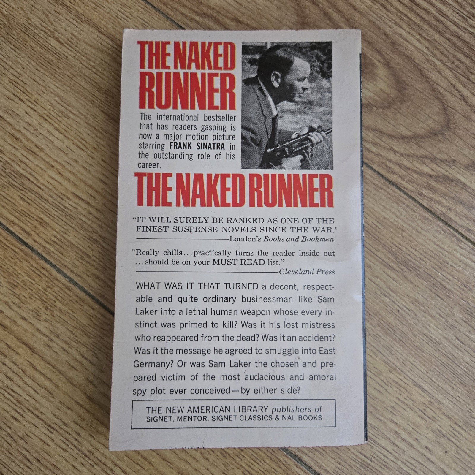 The Naked Runner (PB Signet 1967) Francis Clifford Thriller Spy Novel SINATRA