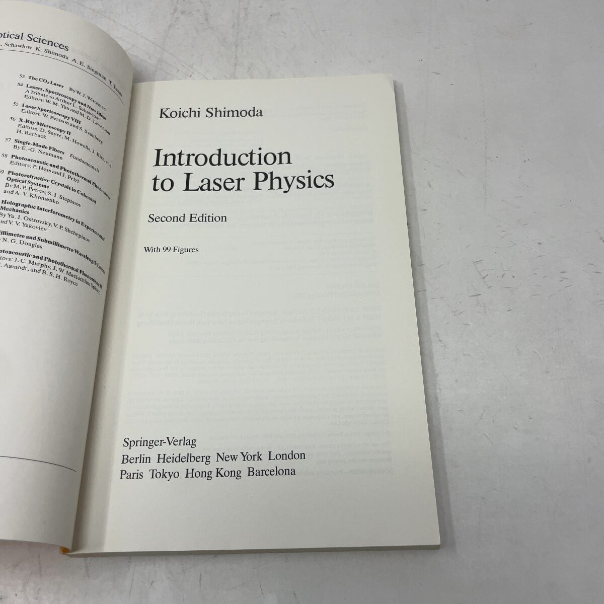 Introduction to Laser Physics (Springer Series in Optical Sciences) by K.Shimoda