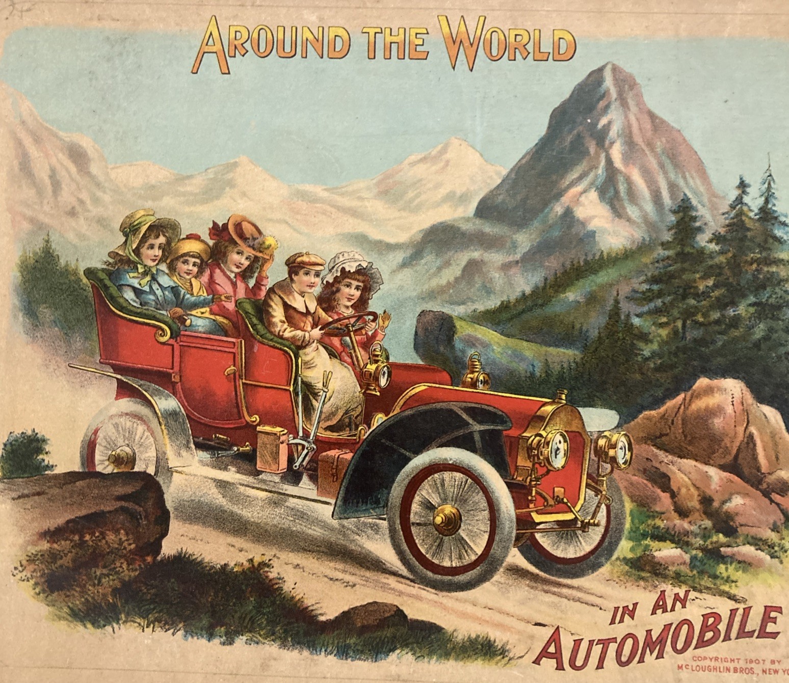 1907 Around The World In An Automobile Children’s Book