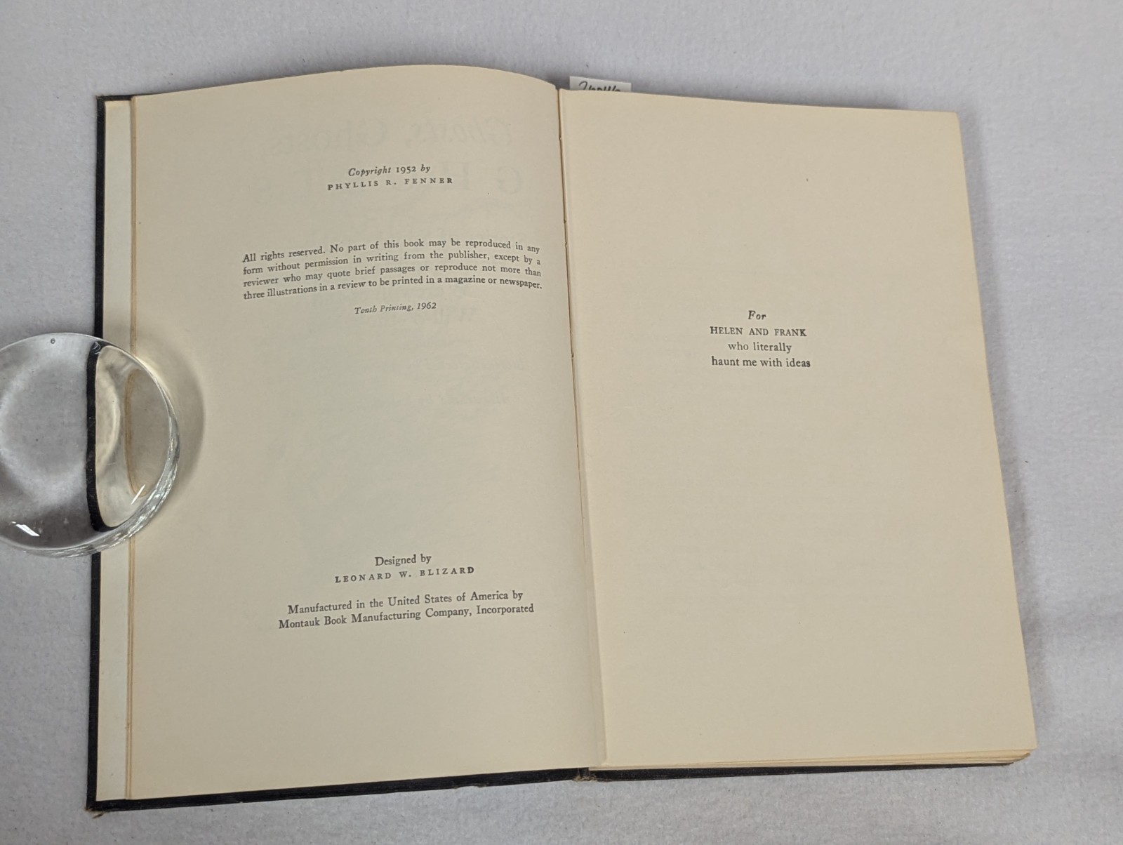 Ghosts, Ghosts, Ghosts ~ Phyllis Fenner ~ Vintage 1962 Hardcover 10th Printing