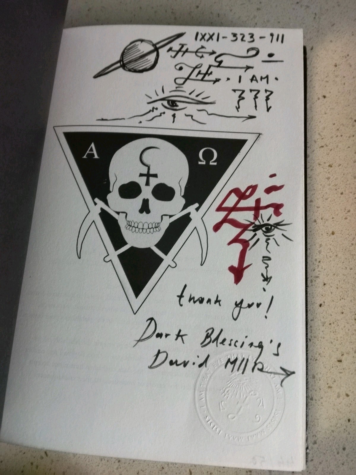 Satvrnvs Lvcifer Codex Signed And Sigilized Deluxe Ed 44/50 David Mllr Aeon Soph