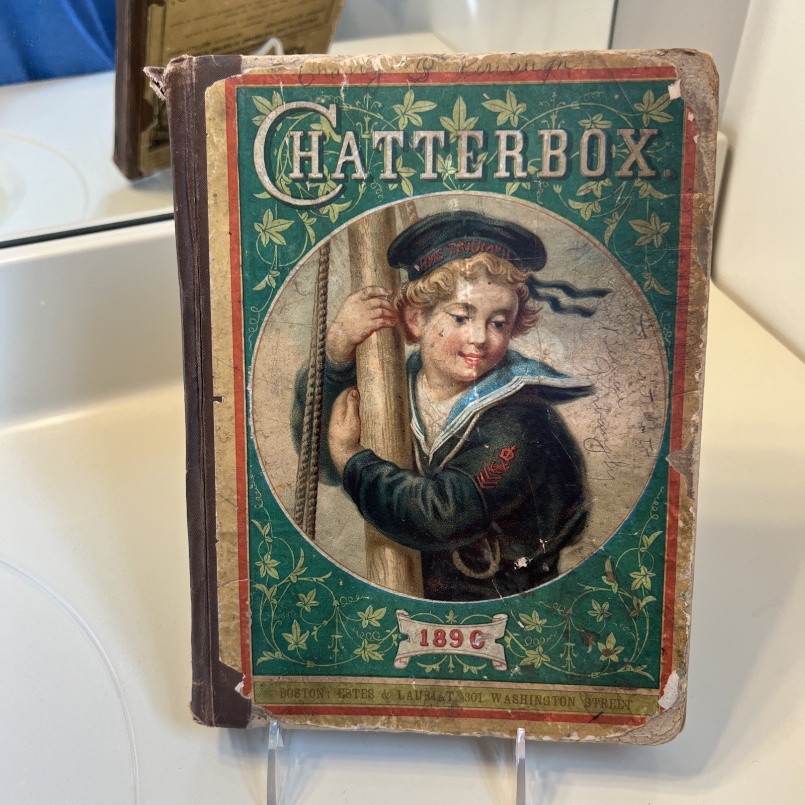 Vintage Antique Book – 1890 CHATTERBOX – Sailor Boy Estes & Lauriat