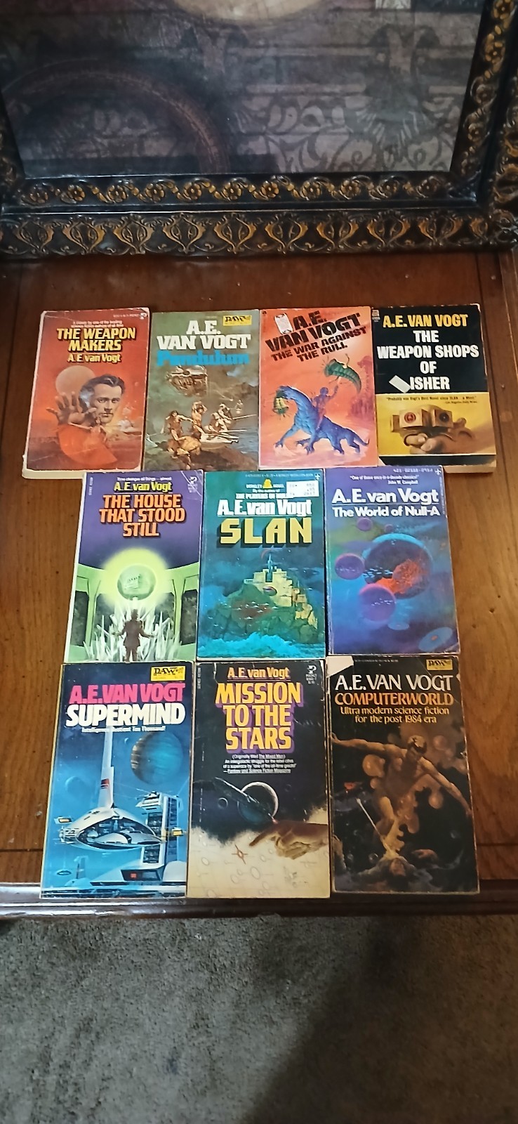 A.E. Van Vogt Vintage Science Fiction PB 10 Book Lot (See Pics For Condition)