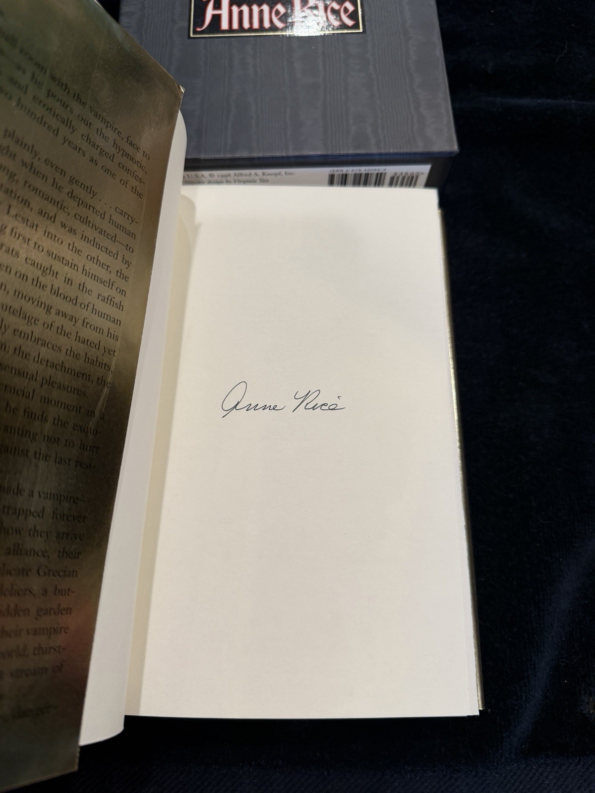 SIGNED Anne Rice Interview with the Vampire 20th Anniversary HC Slipcase 1996