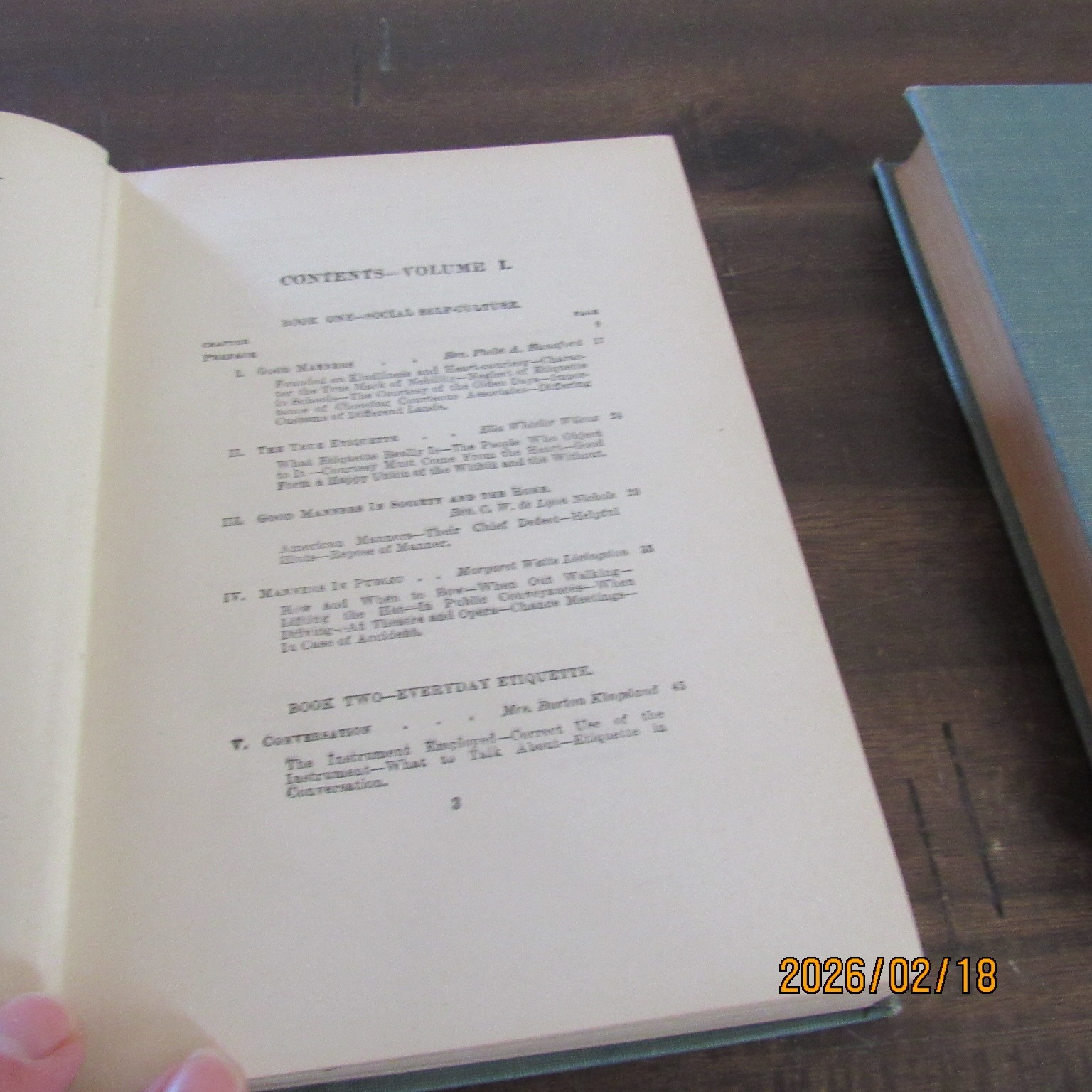 Correct Social Usage-2 Volume Set-1907-New York Society of Self-Culture-9th Ed