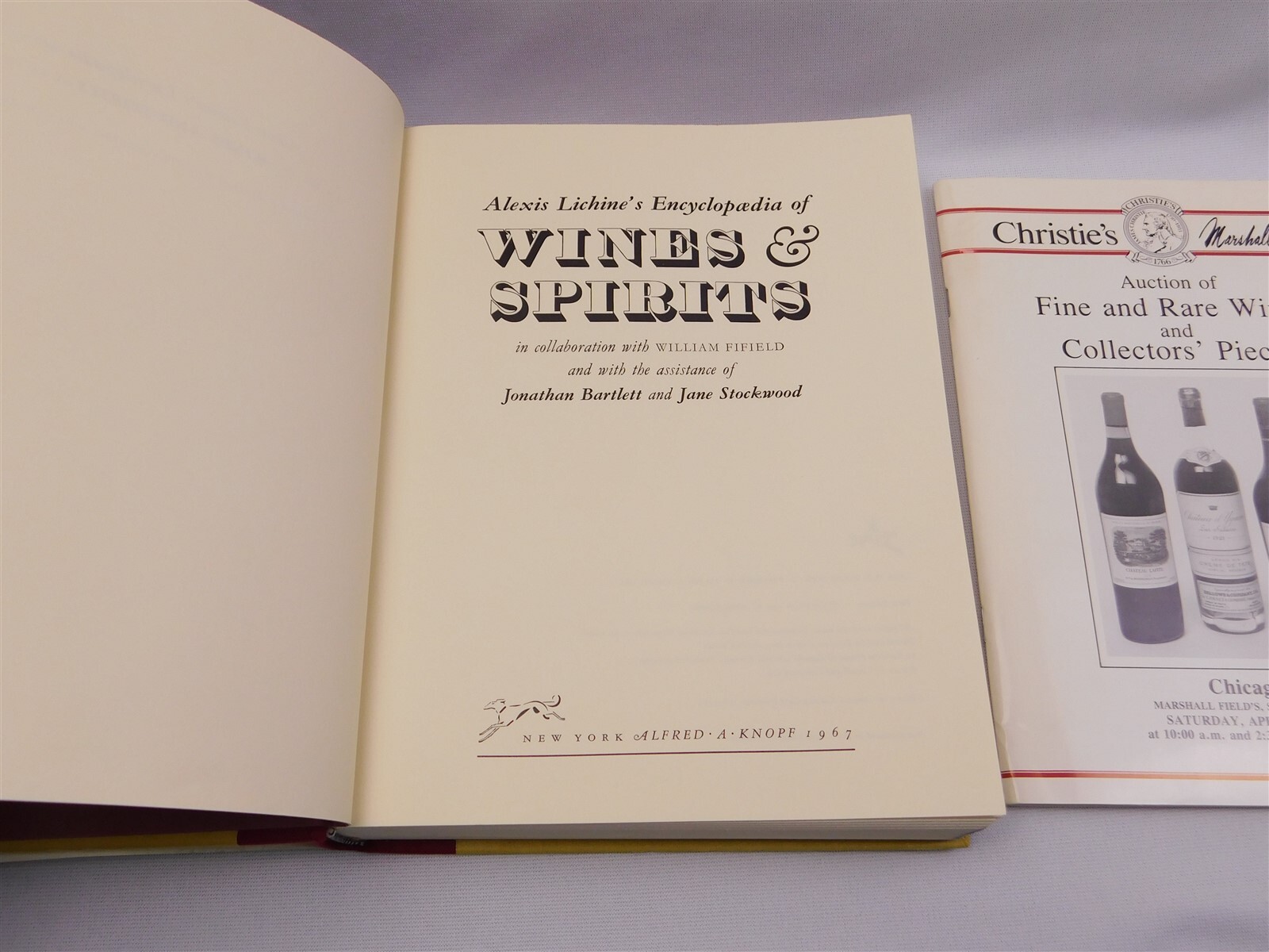 3 Vtg Wine Books Christie’s Auction 1981 1987 Encyclopedia Of Wines Spirits 1967