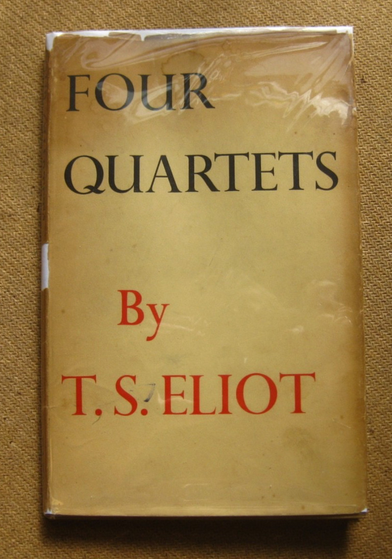 FOUR QUARTETS poems by T.S. Eliot – 1st/8th UK HCDJ 1950 – poetry