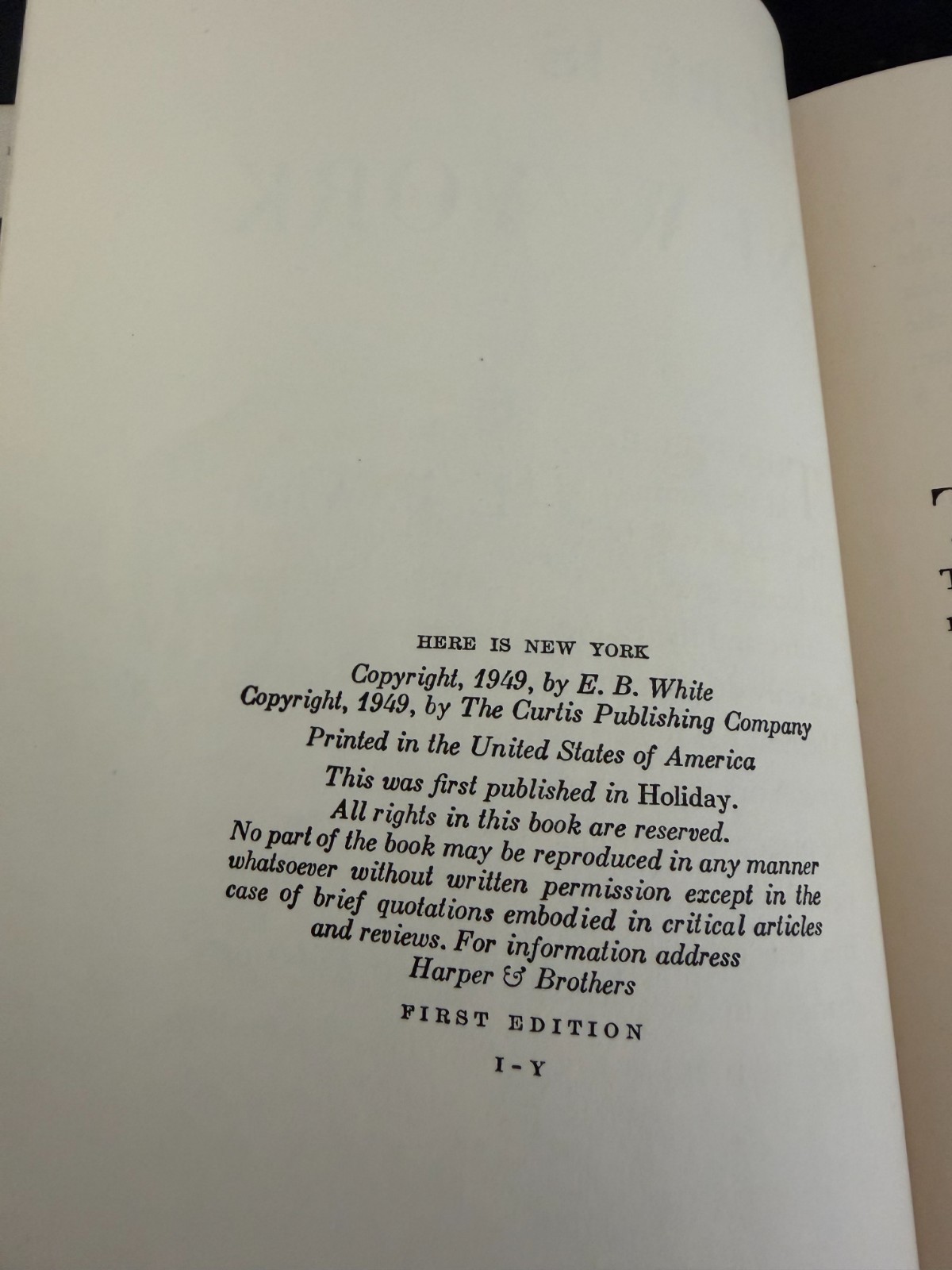 Here Is New York , by E.B. White First Edition BOMC + Insert (1949)