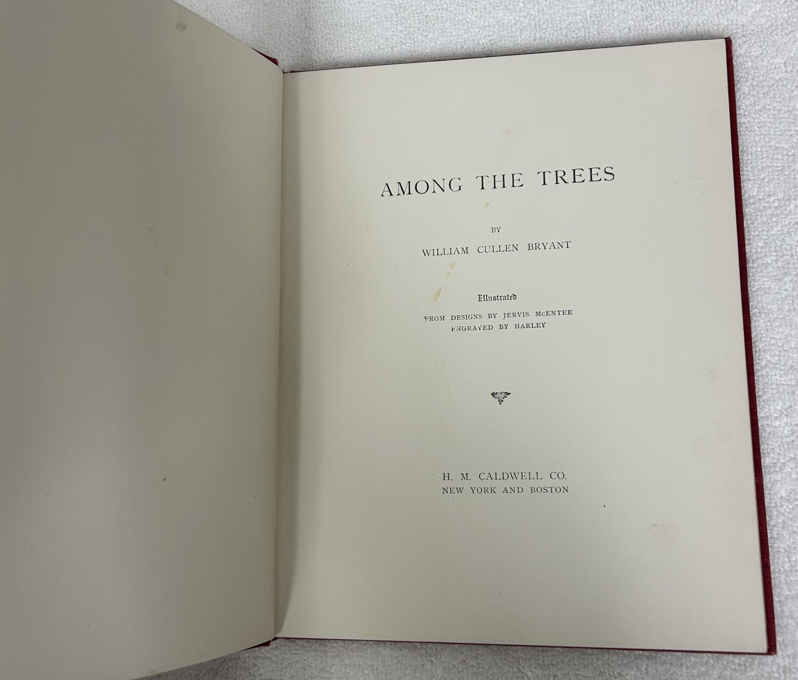 Antique 1900’s Date WC Bryant Among the Trees Illustrated Nature Poetry Book